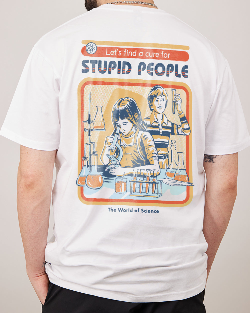Let's Find a Cure for Stupid People Front and Back T-Shirt Australia Online