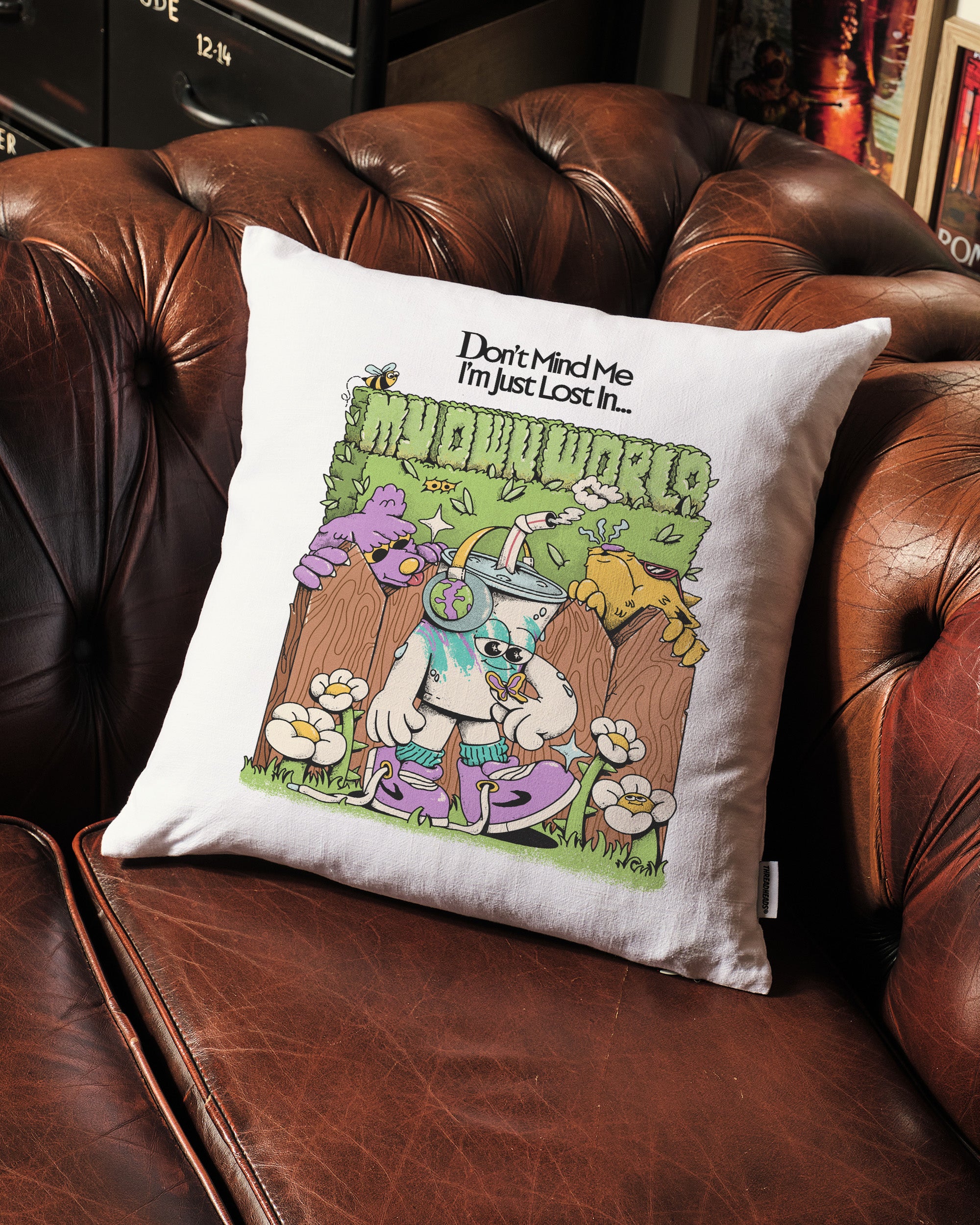 In My Own World Cushion Australia Online White