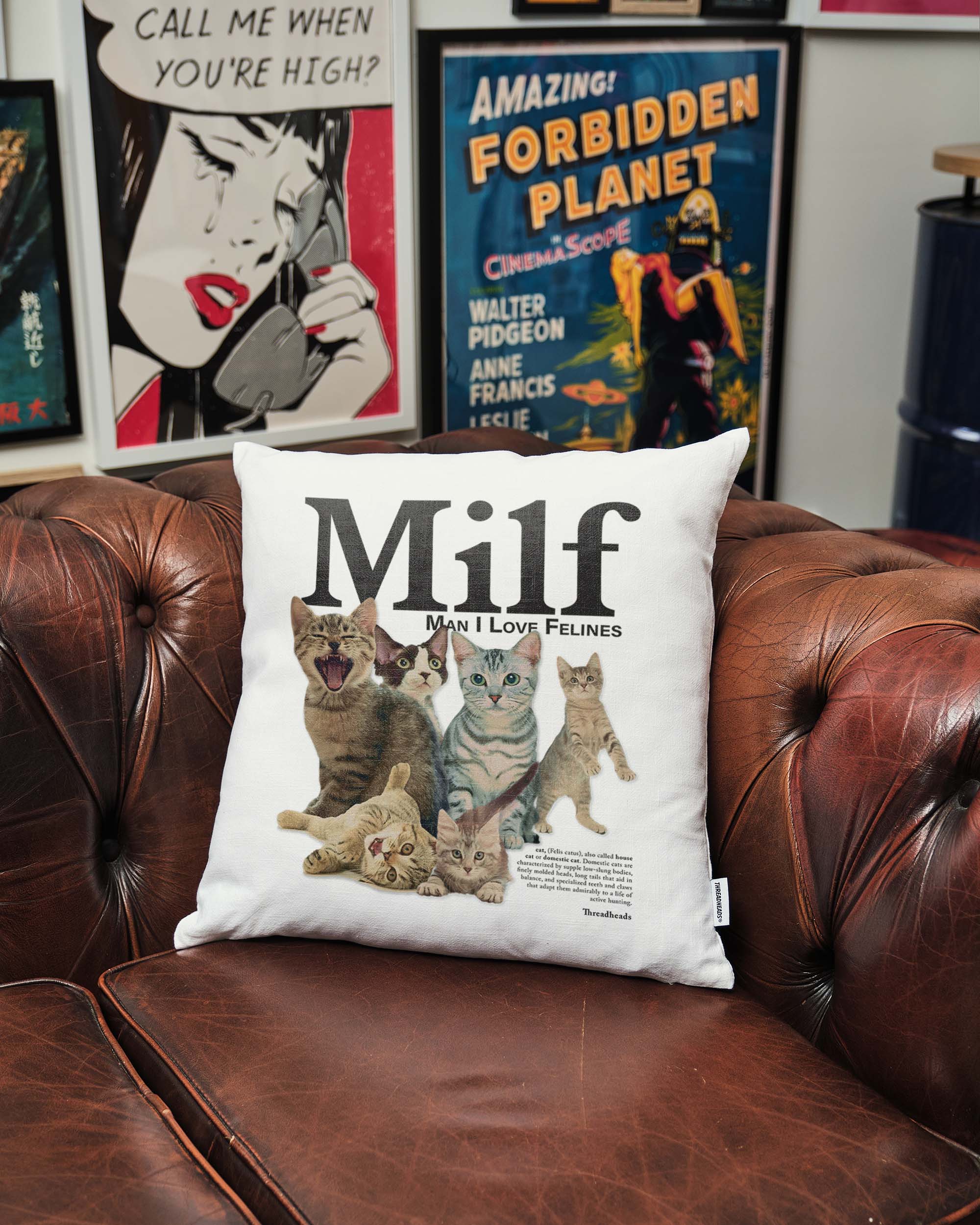 Man I Love Felines Cushion Australia Online