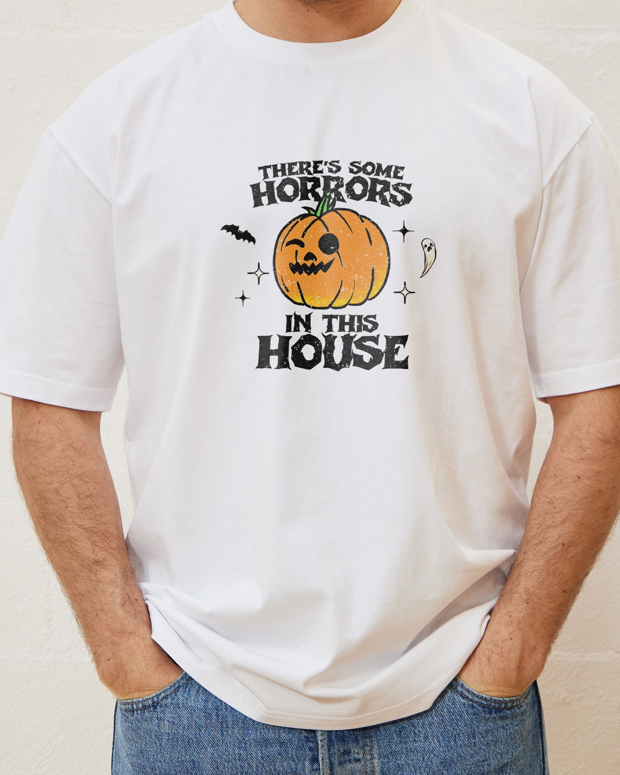 There's Some Horrors In This House Front and Back T-Shirt Australia Online