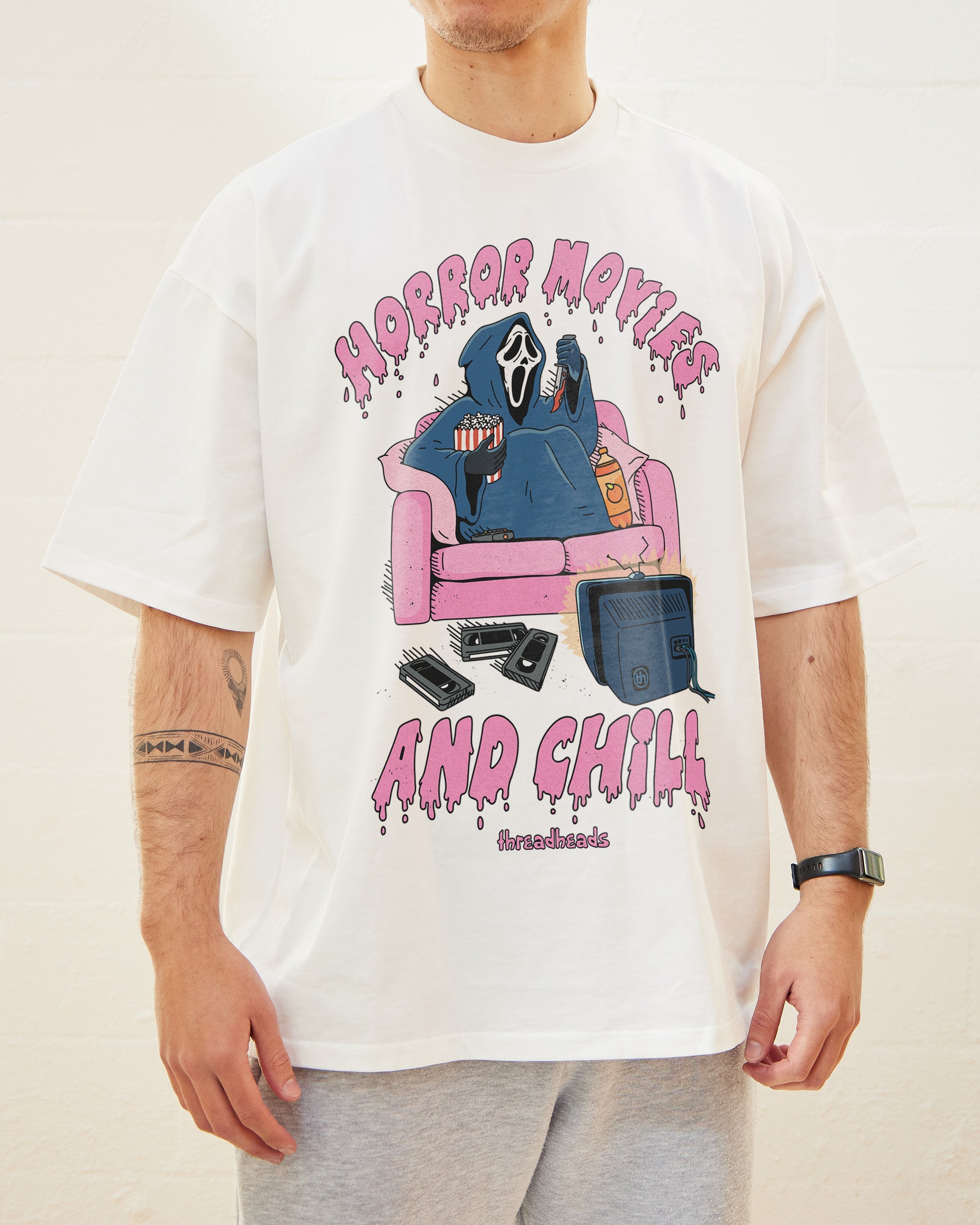 Horror Movies And Chill Oversized Tee Australia Online