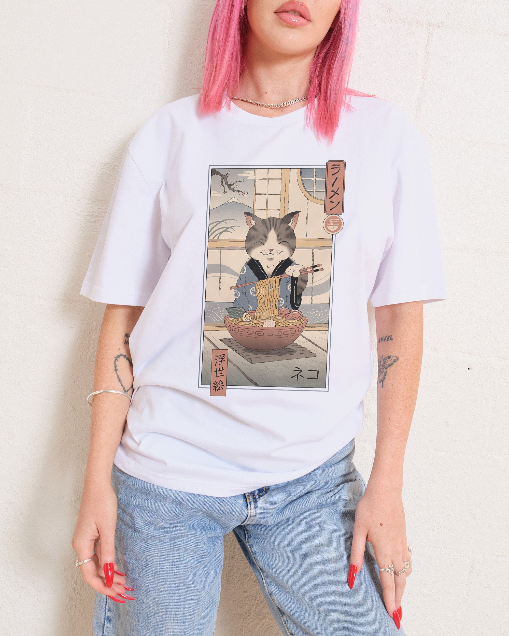 Neko Ramen Ukiyo-e T-Shirt