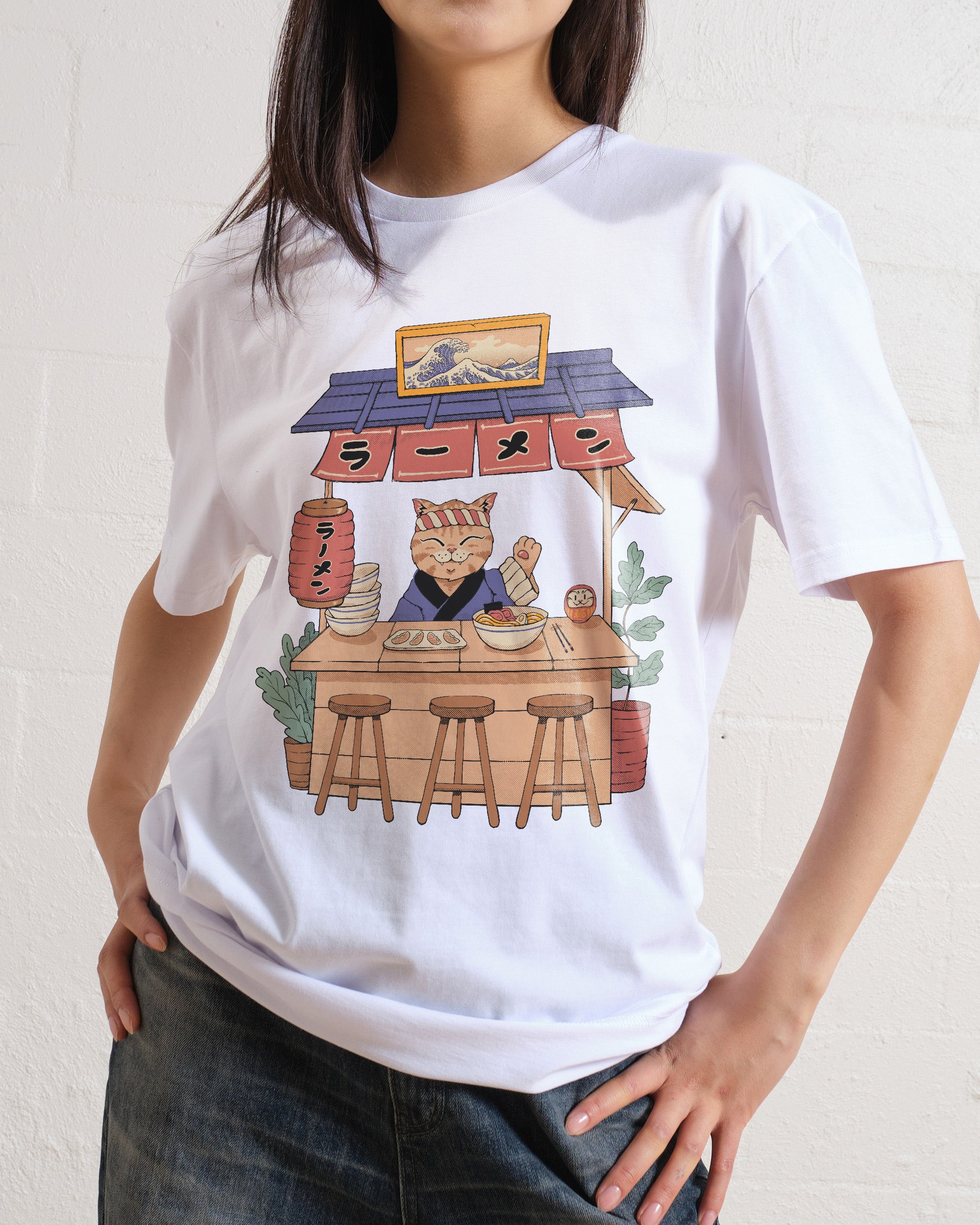 Neko Ramen Ukiyo-e T-Shirt Australia Online