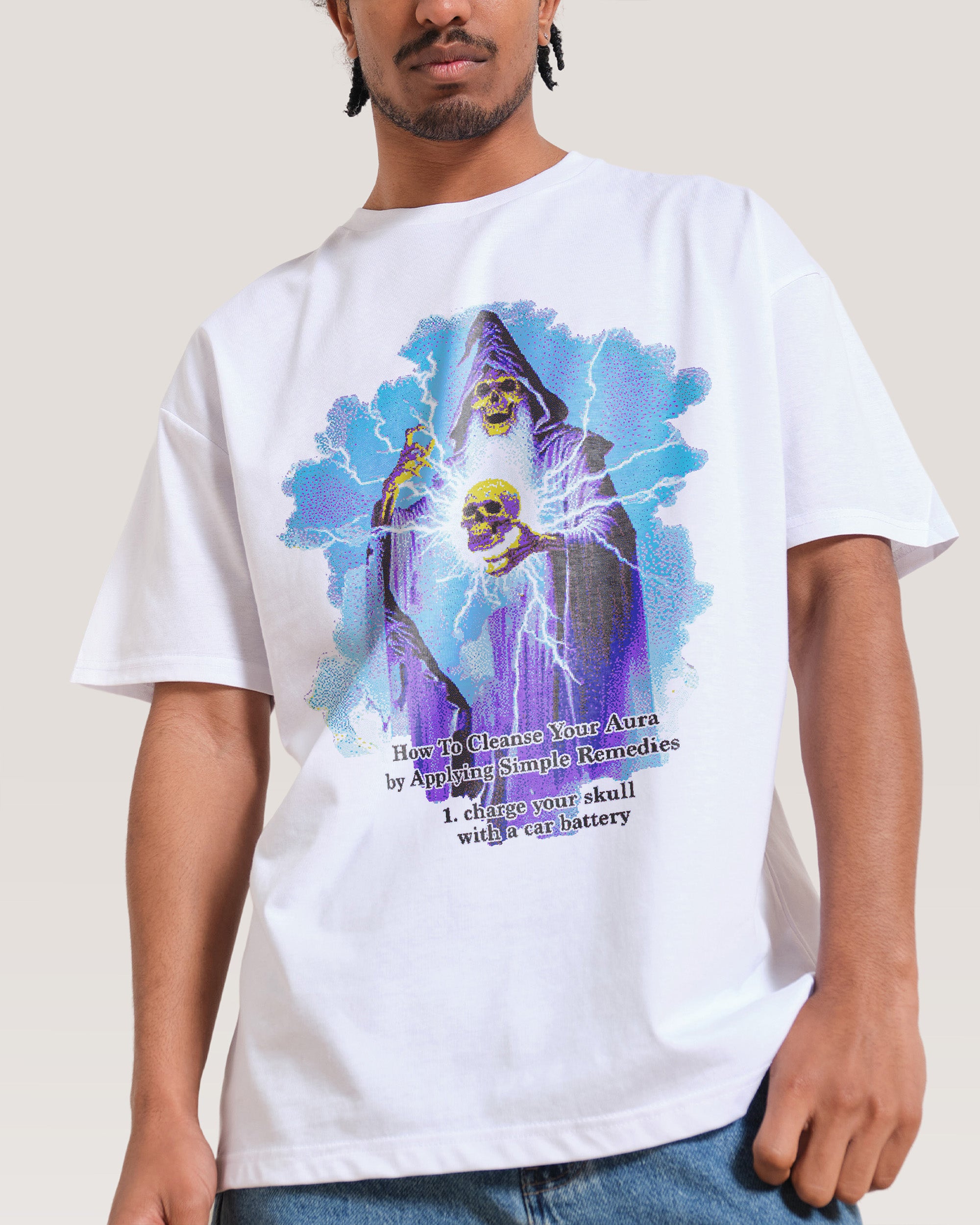 Aura Skull White T-Shirt