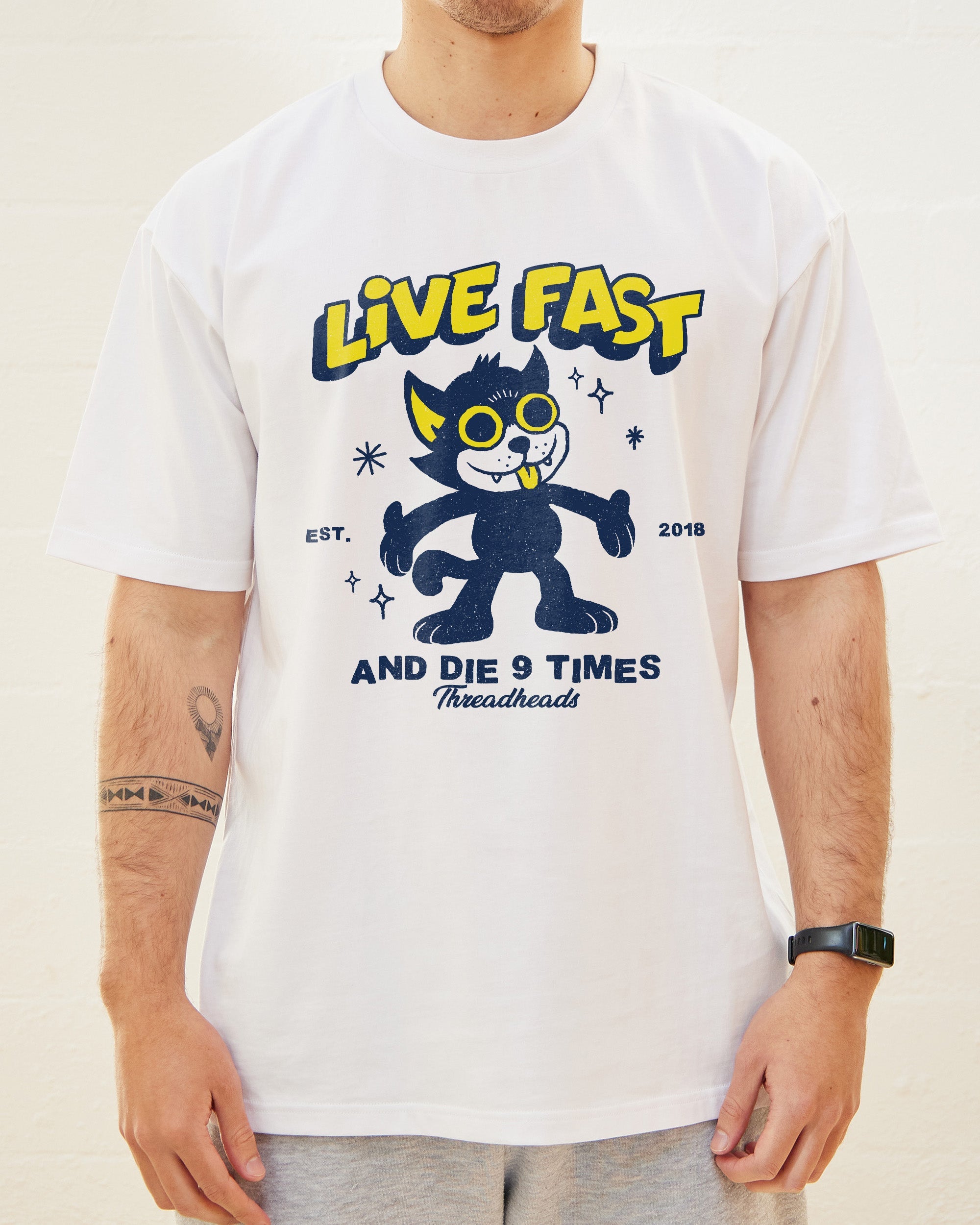 Live Fast and Die Nine Times T-Shirt Australia Online