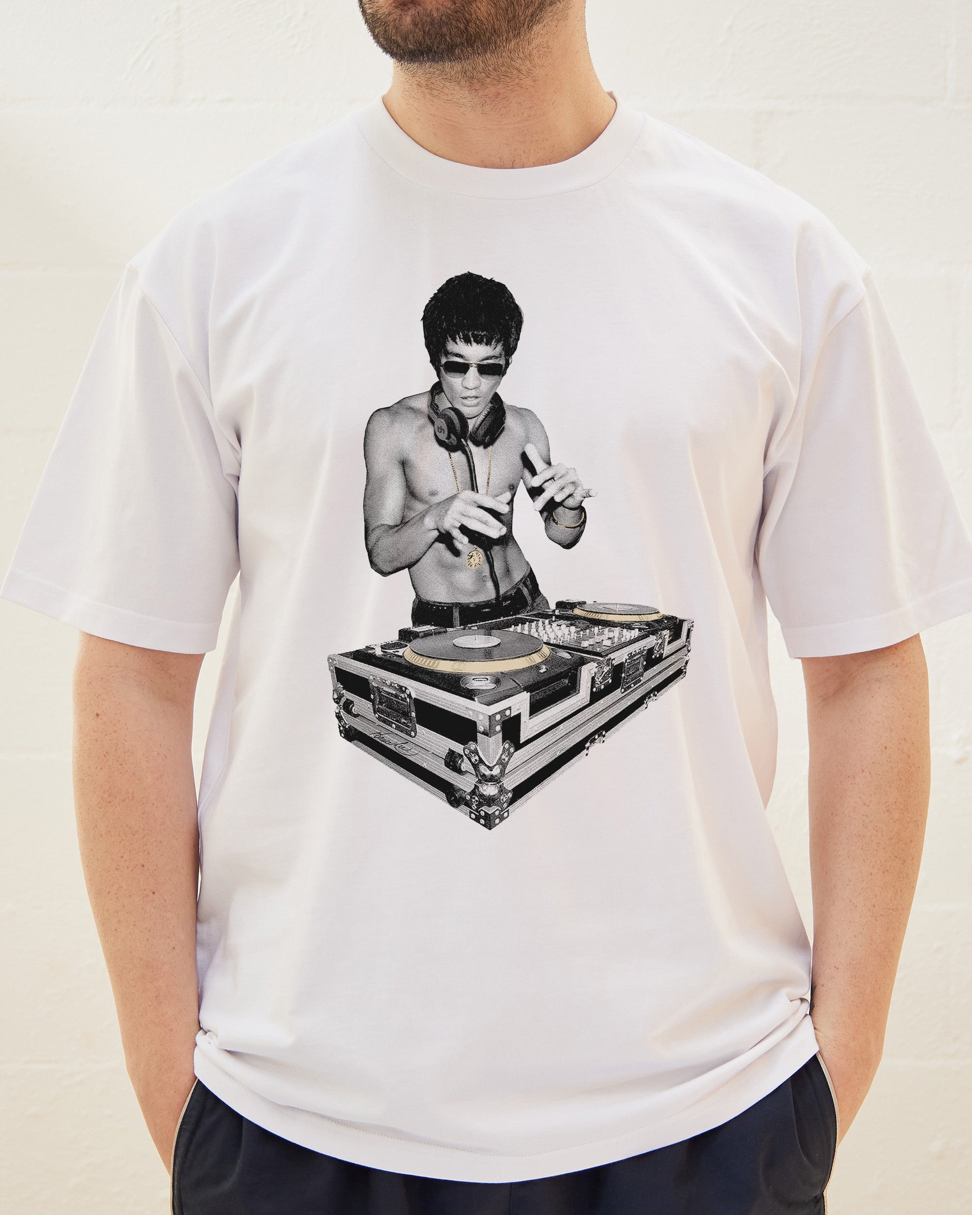 DJ Bruce Lee T-Shirt Australia Online #colour_white