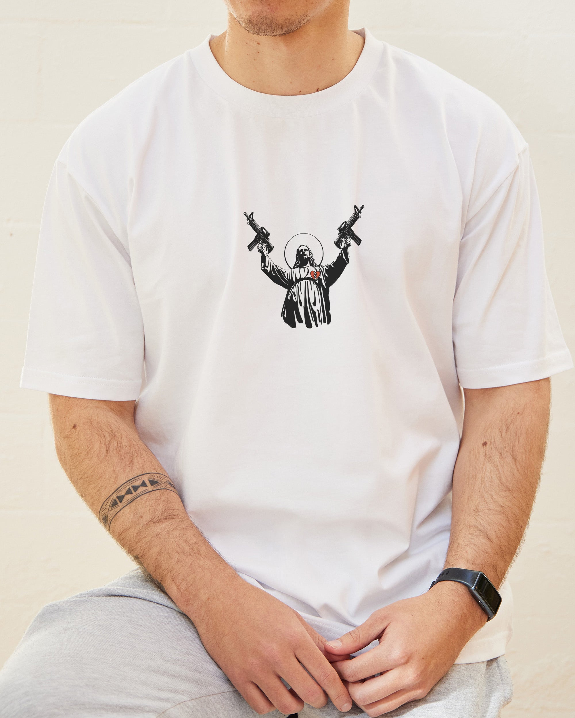 Machine Gun Christ T-Shirt Australia Online