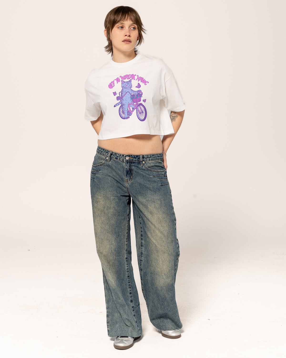 Off to Wreak Havoc Crop Tee