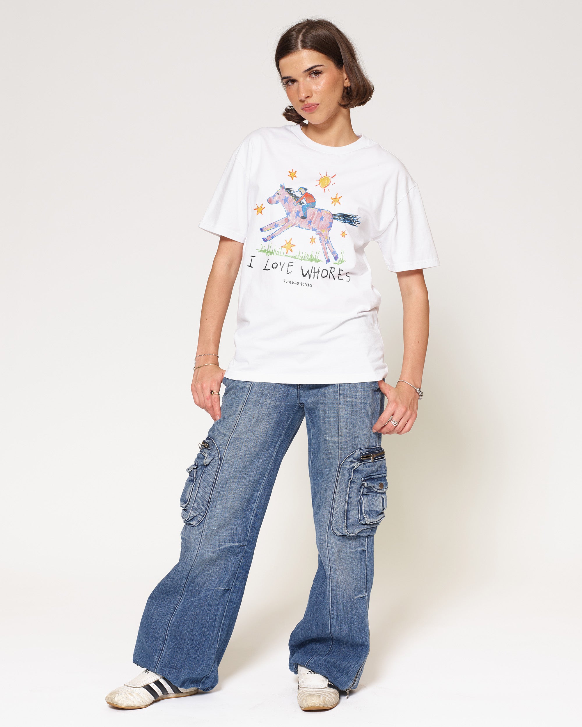 I Love Whores White T-Shirt