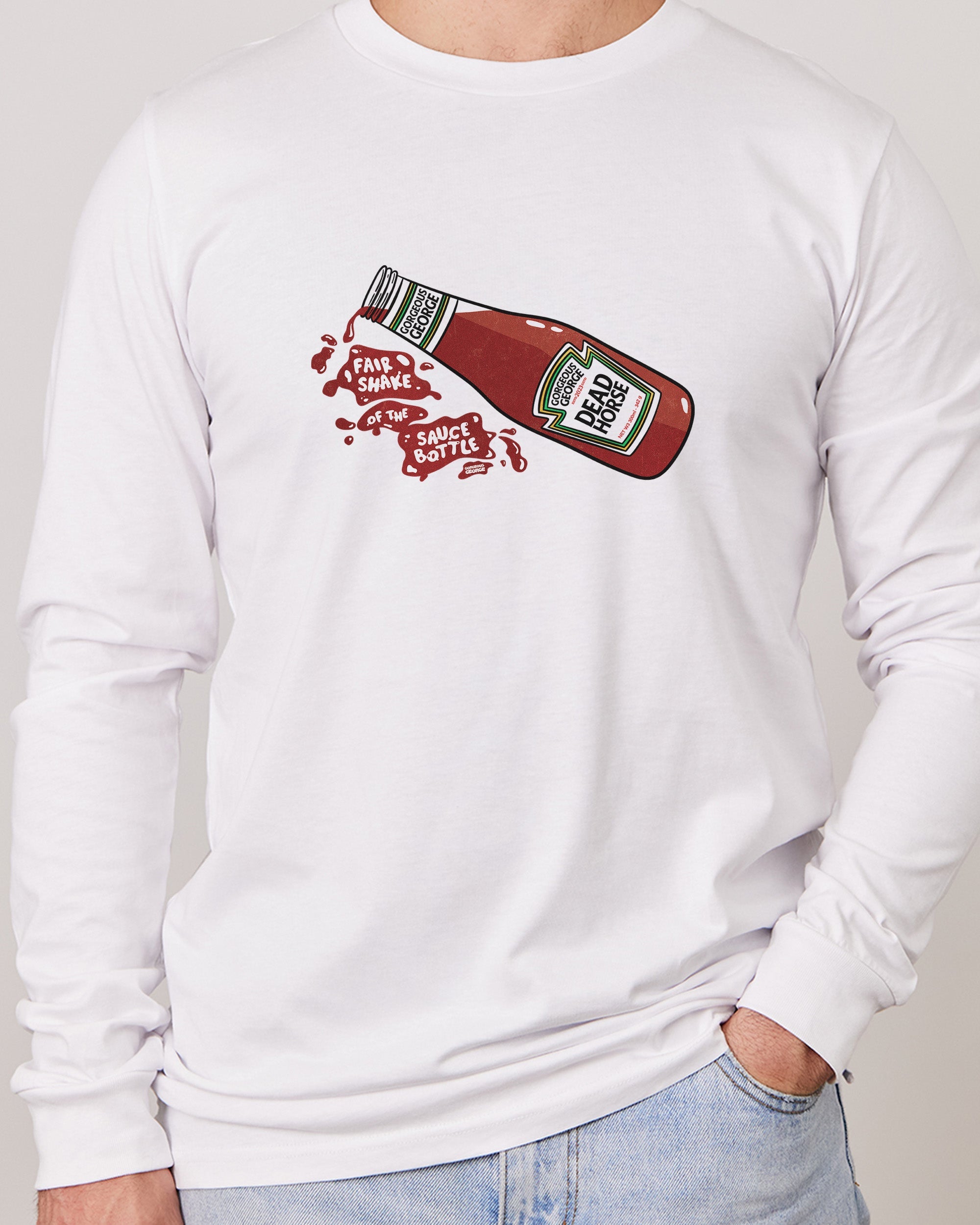 Fair Shake of the Sauce Bottle Long Sleeve Australia Online White