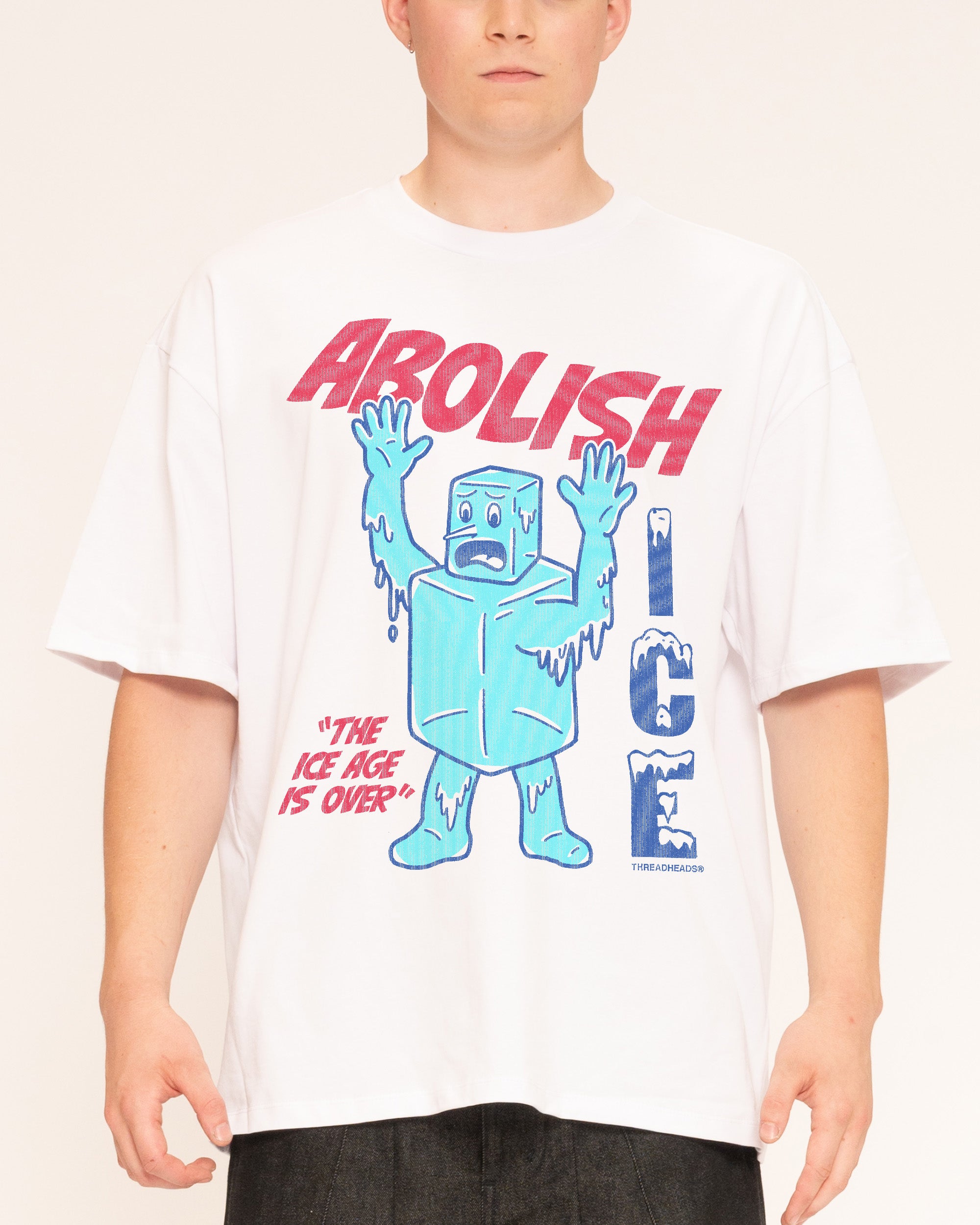 Abolish Ice White Oversized Tee