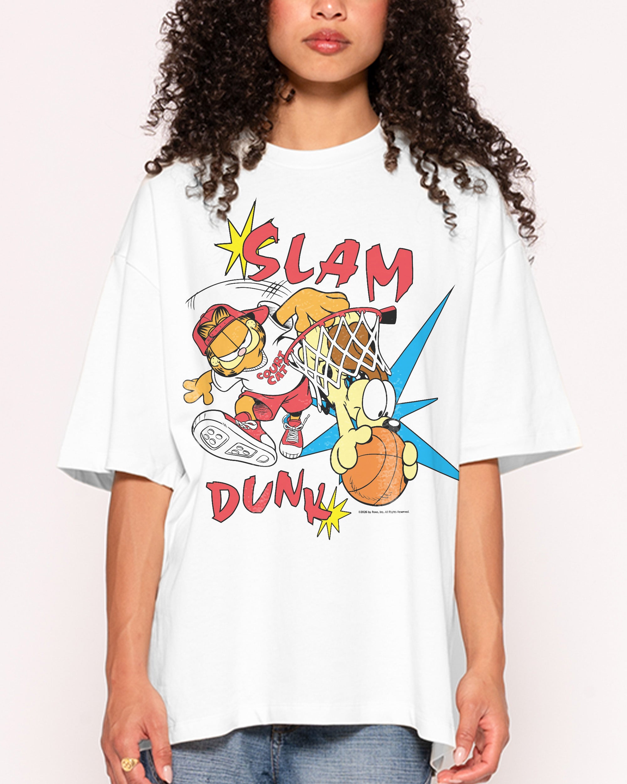 Slam Dunk White Oversized Tee