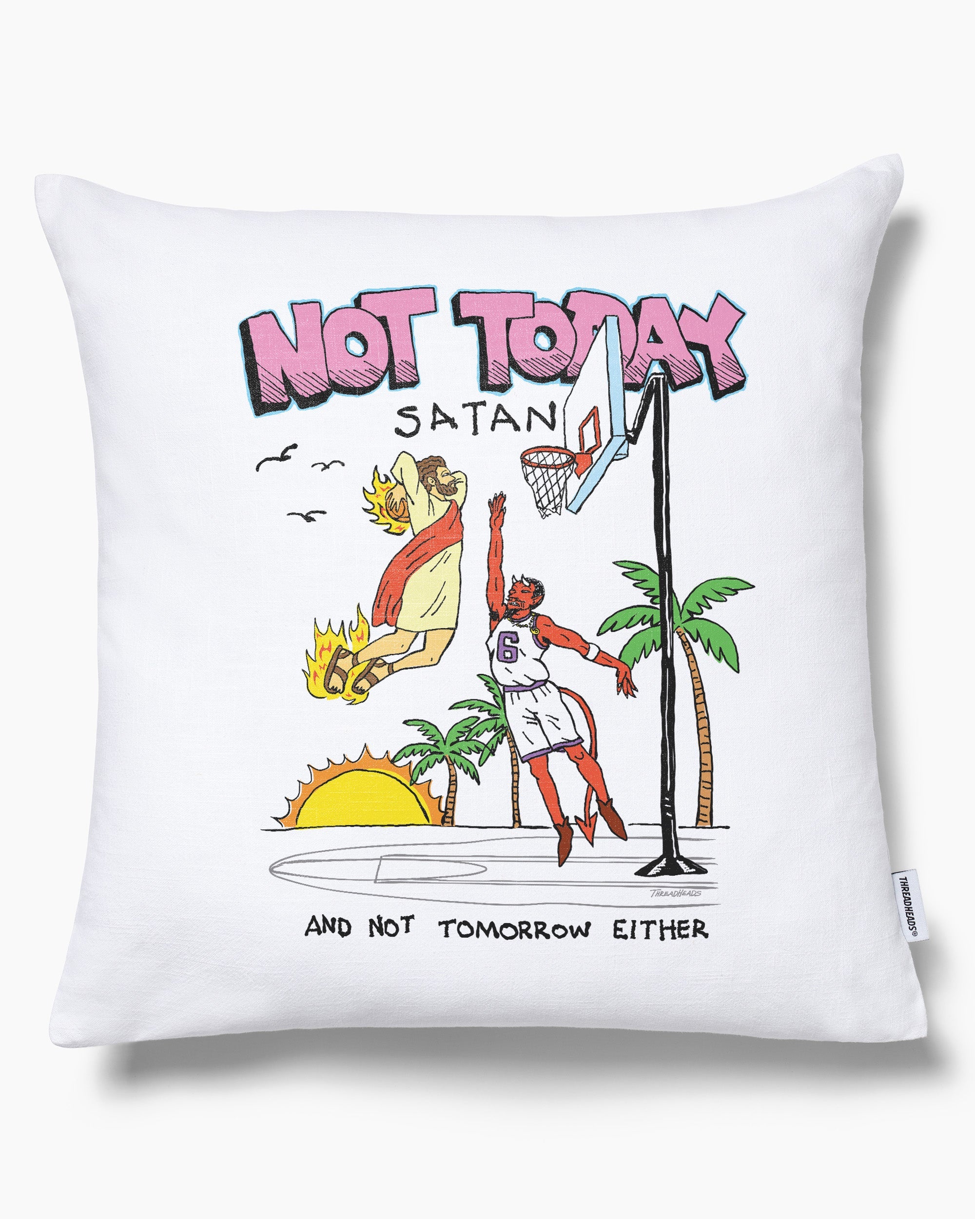 Not Today Satan Cushion Australia Online Black