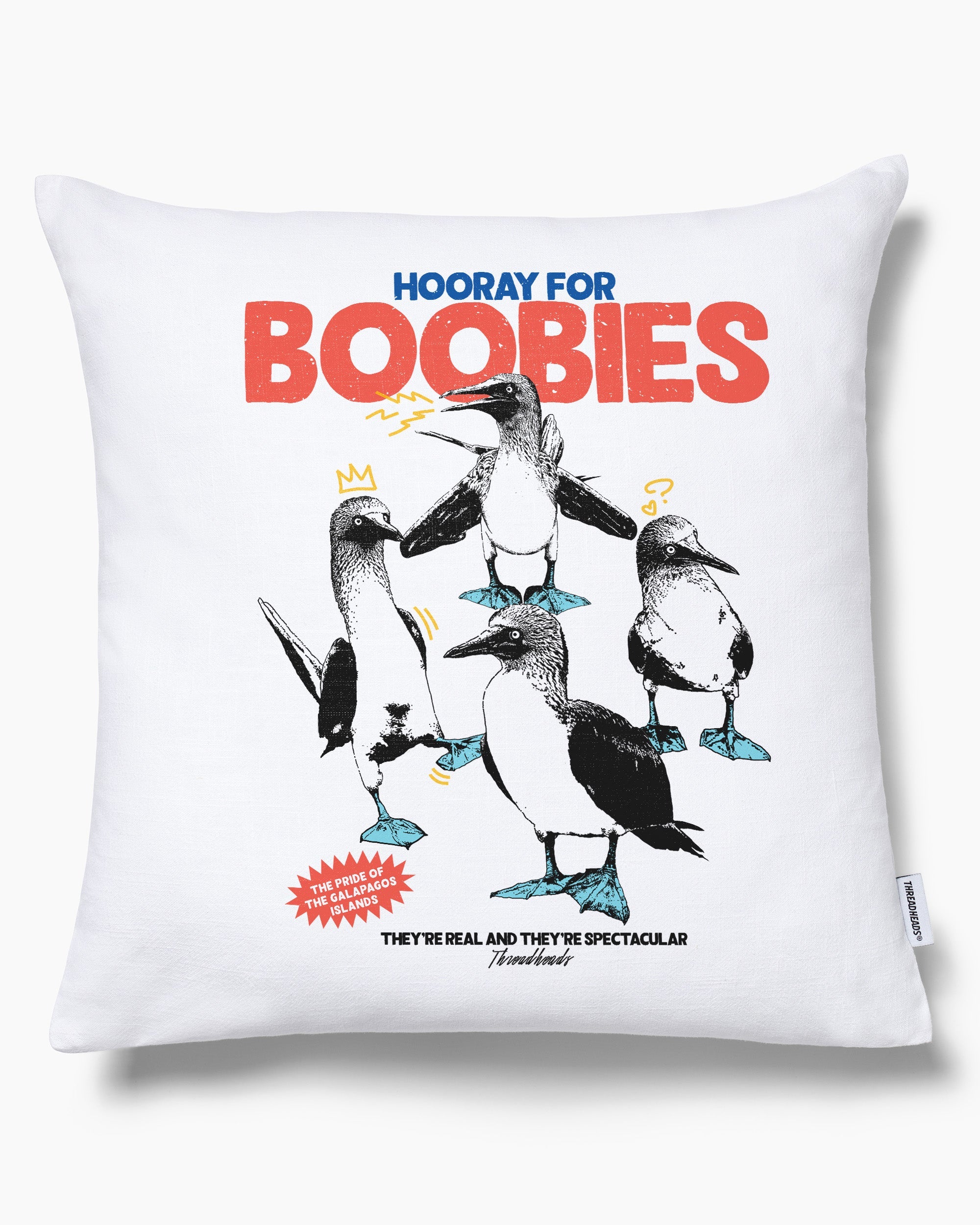 Hooray for Boobies Cushion Australia Online White