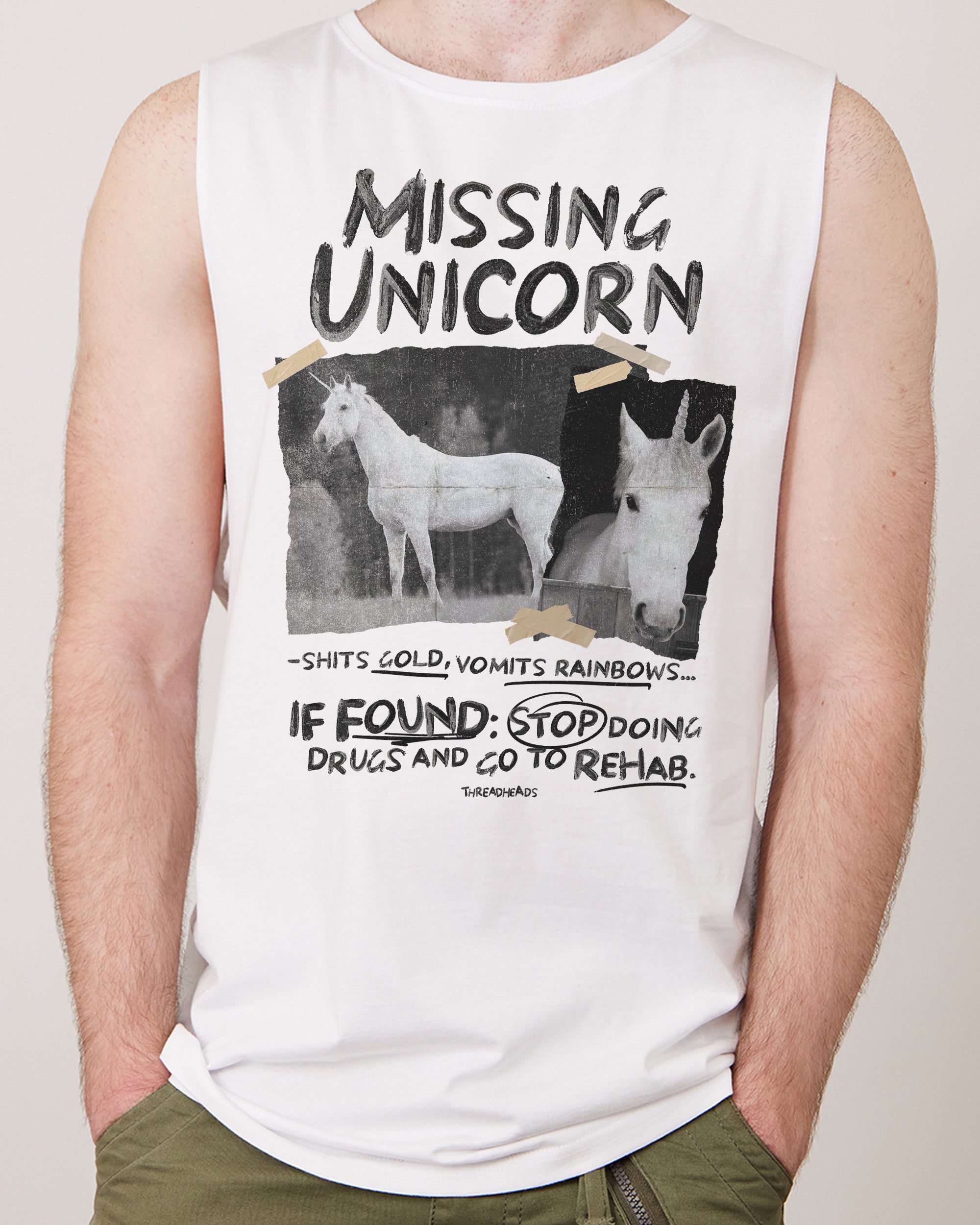 Missing Unicorn Tank Australia Online White