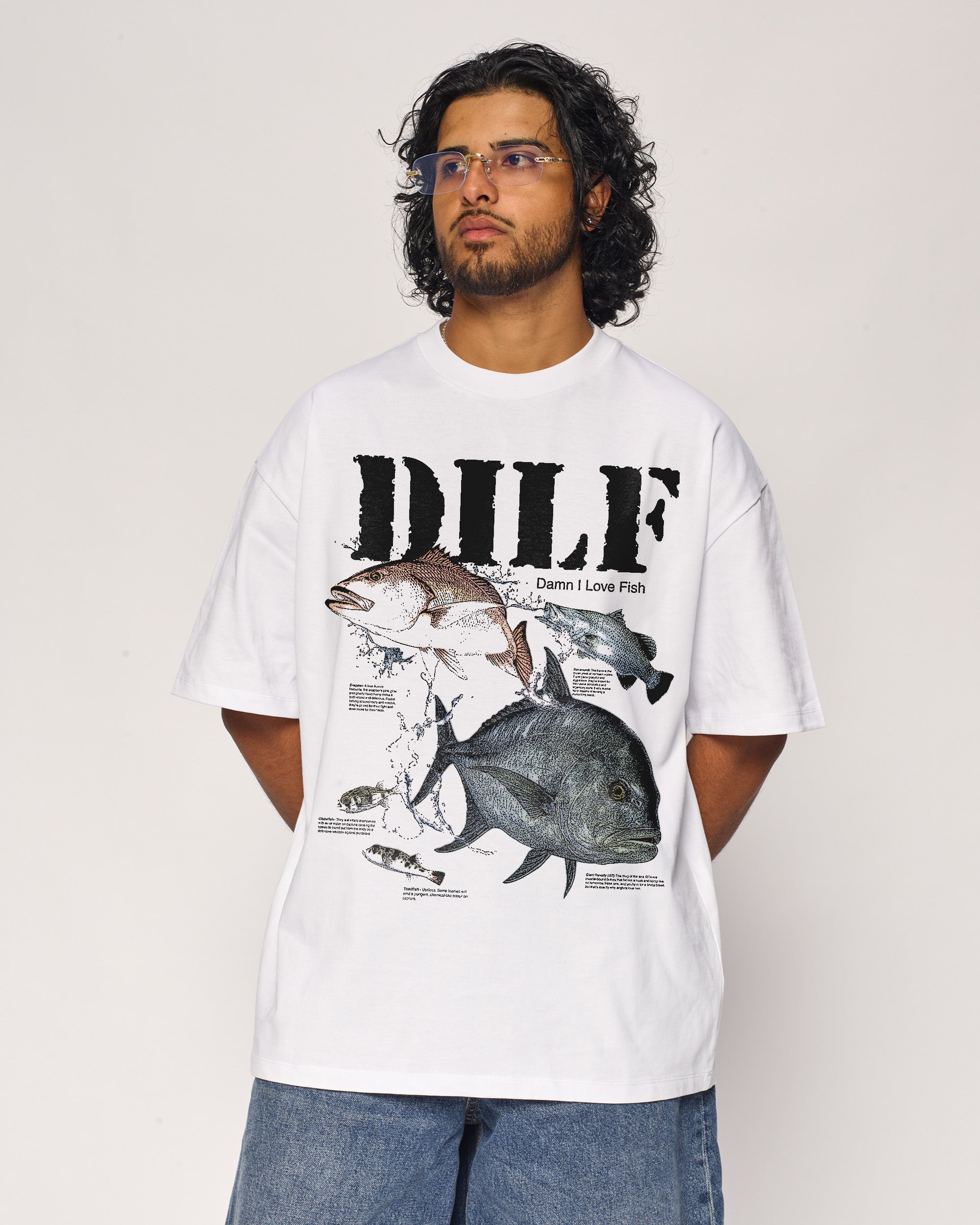 Damn I Love Fish Oversized Tee