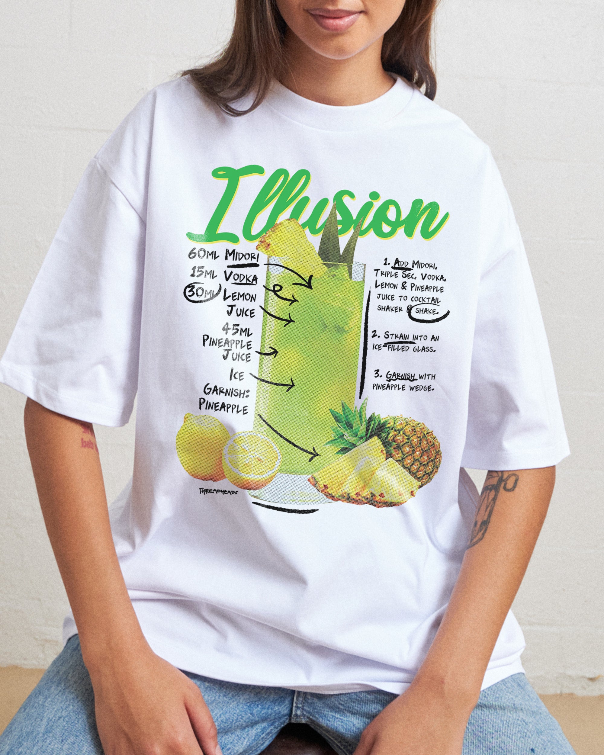 Illusion Oversized Tee Australia Online White