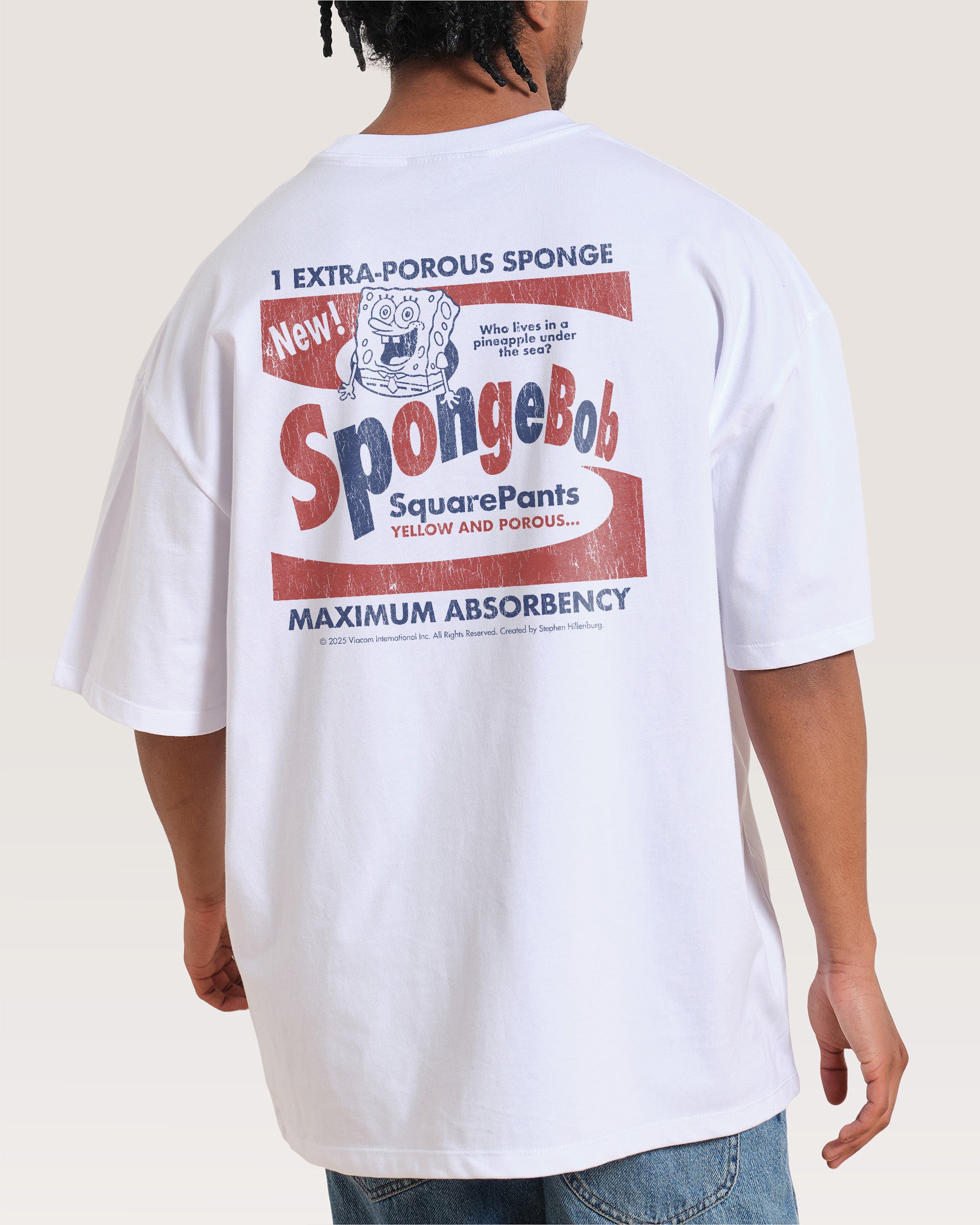 Spongebob Bob White Oversized Tee