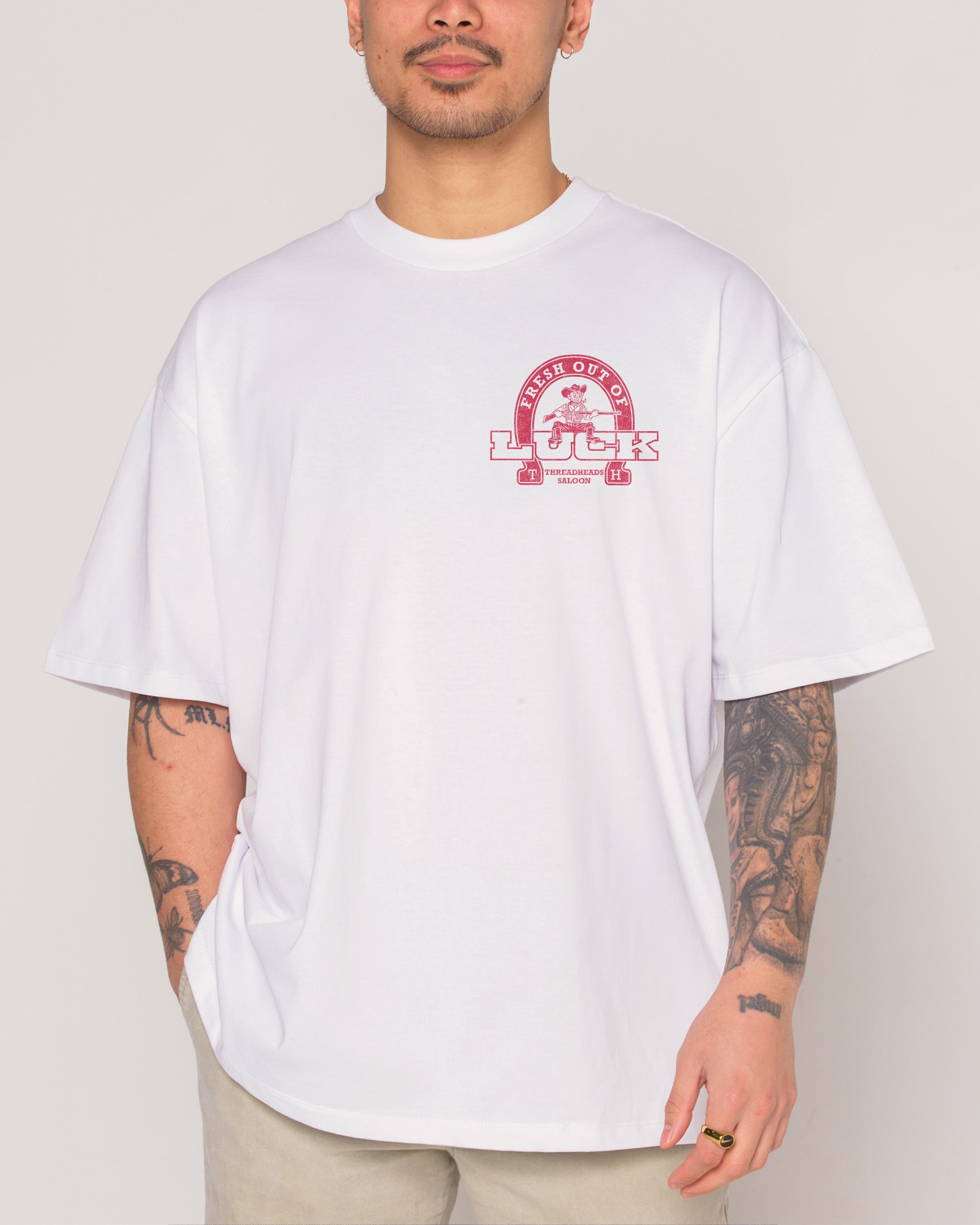 Fresh Out of Luck White Oversized Tee