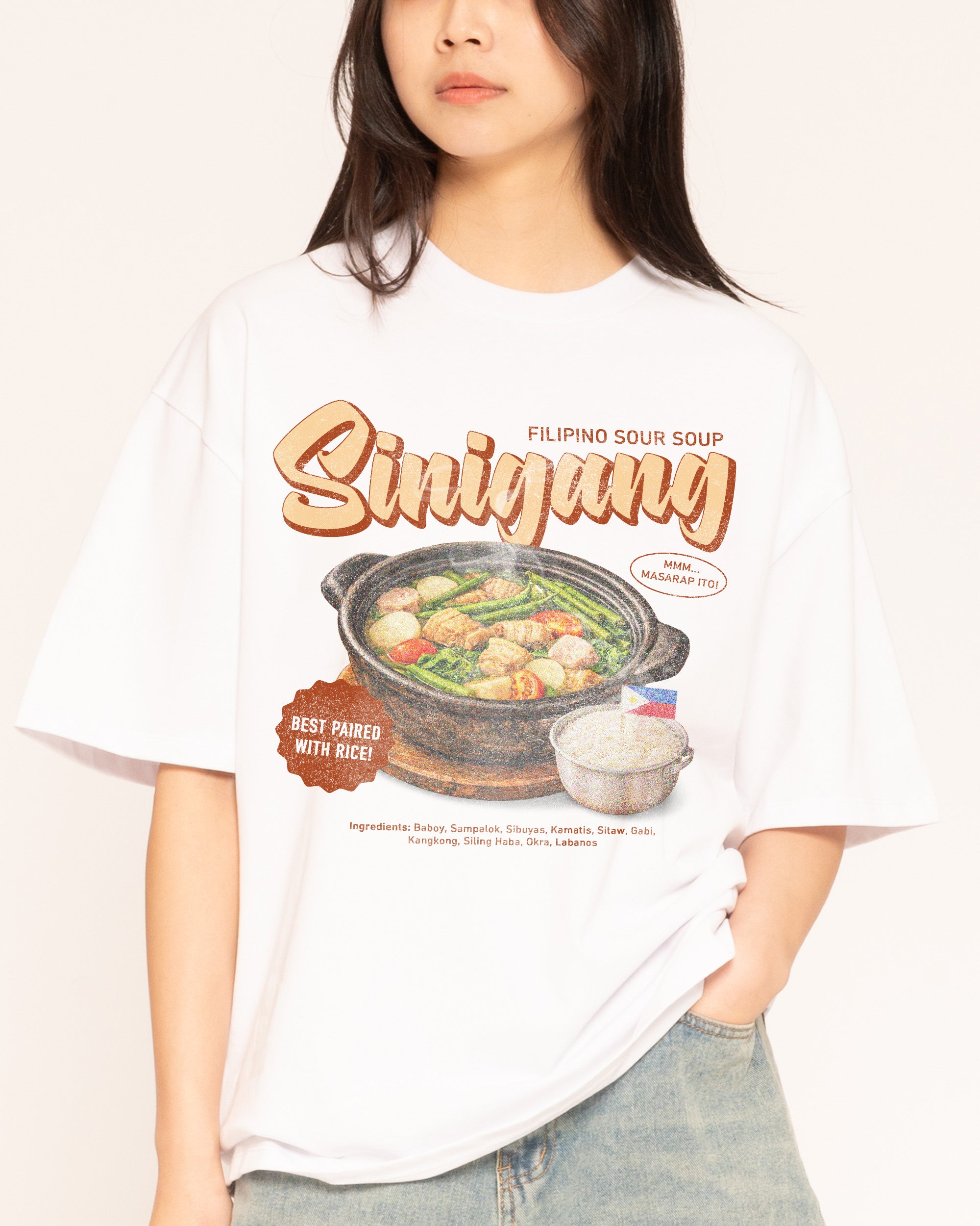 Sinigang White Oversized Tee