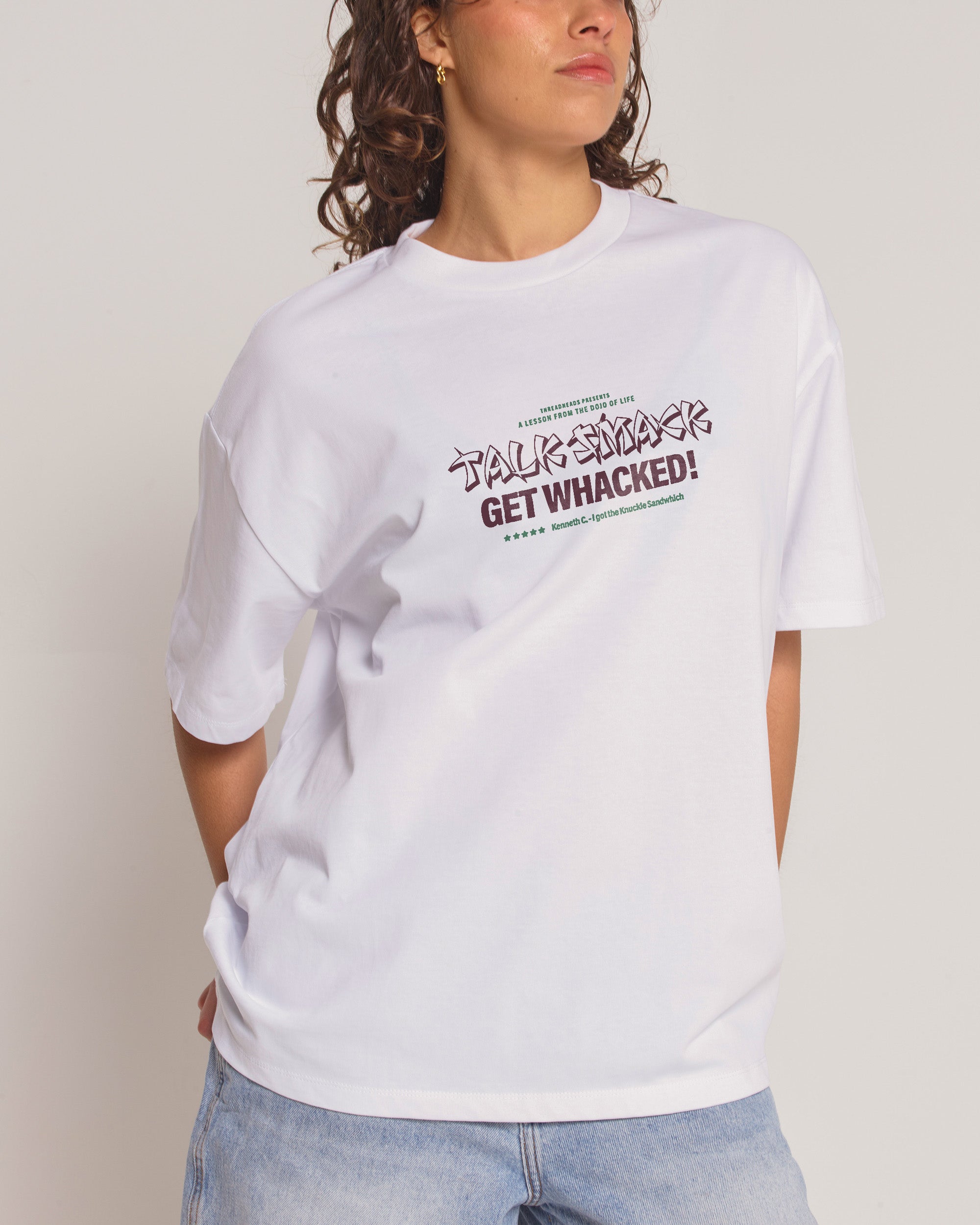 Talk Smack White Oversized Tee