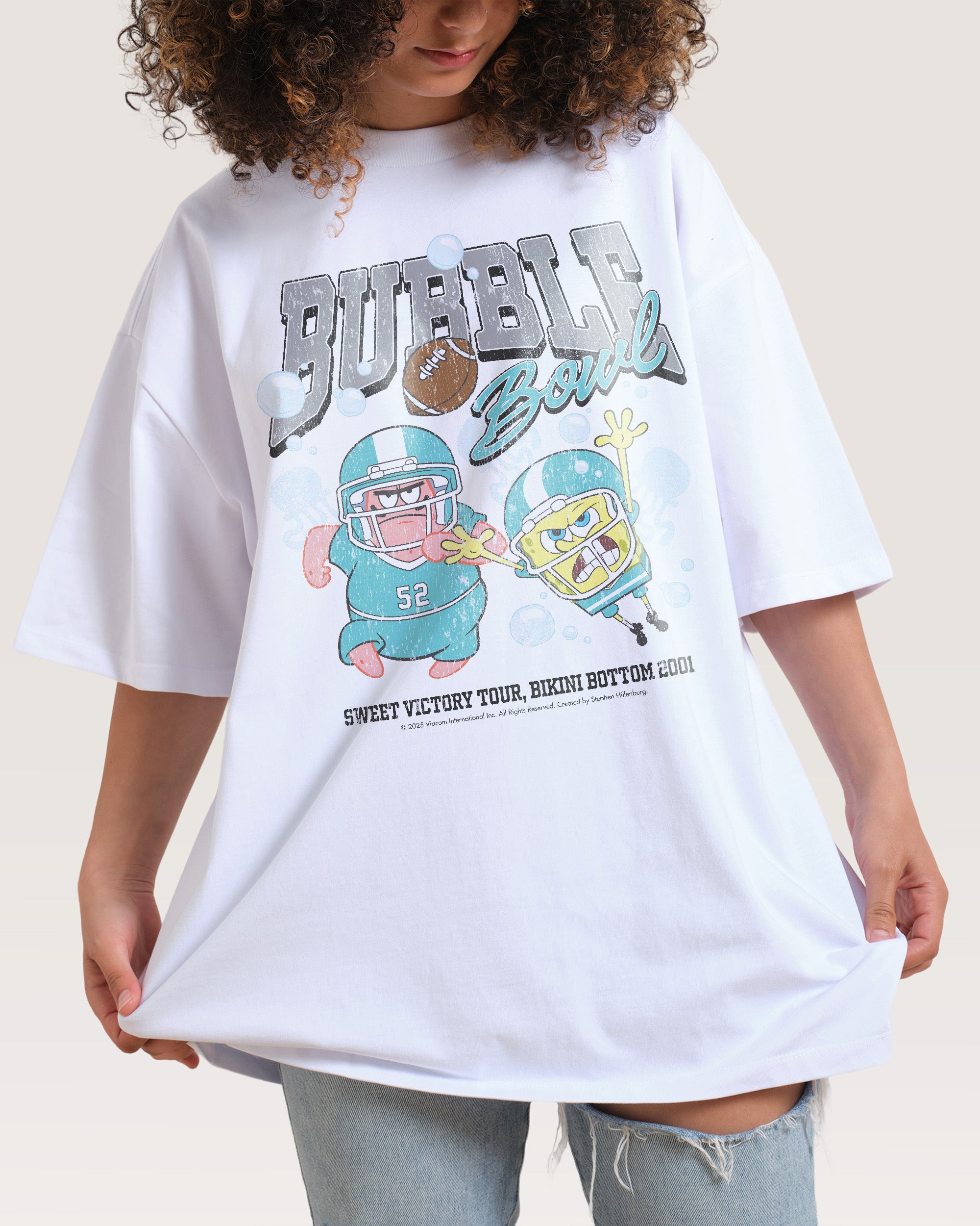 Bubble Bowl White Oversized Tee
