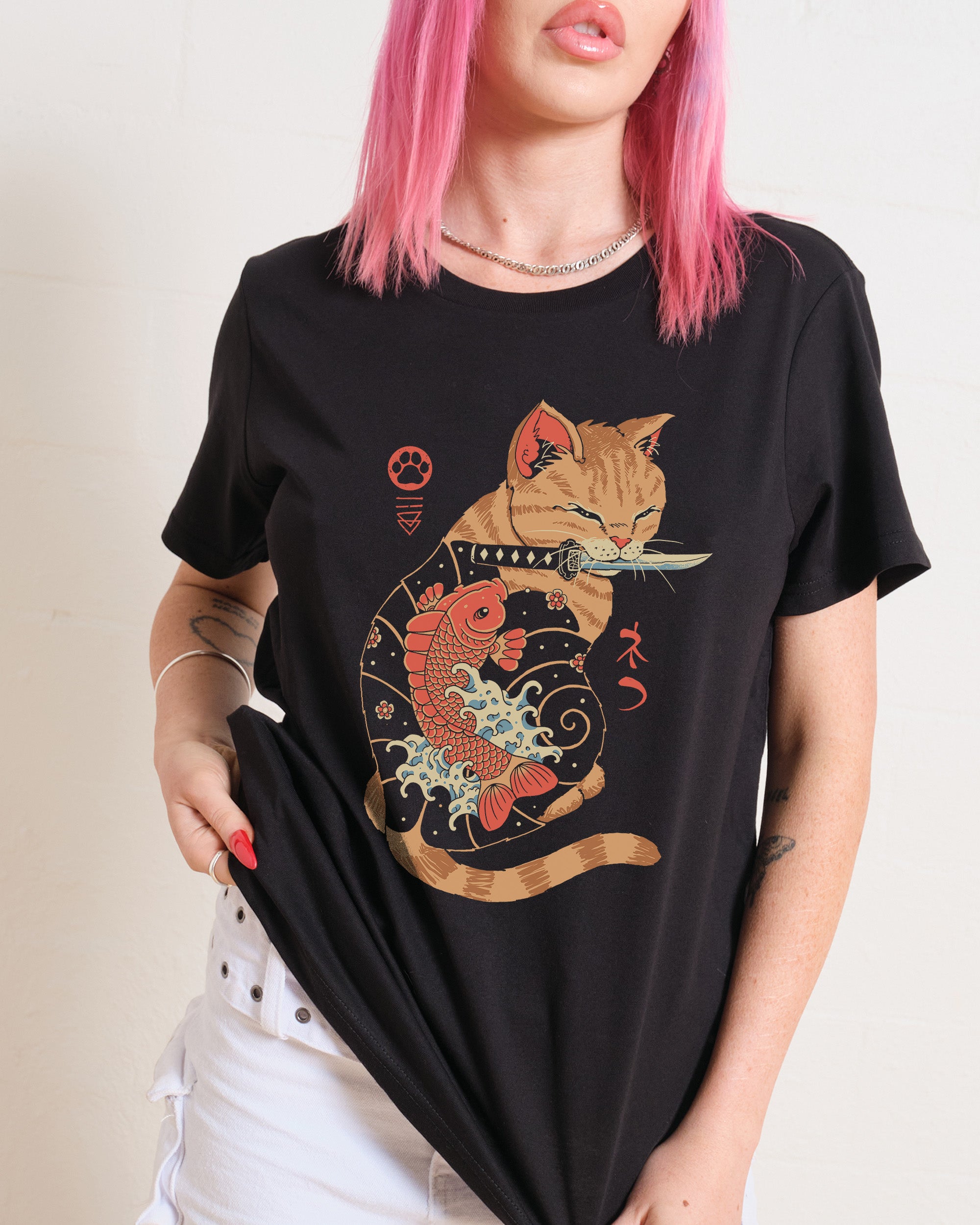 Carp Tattooed Cat Women's Tee