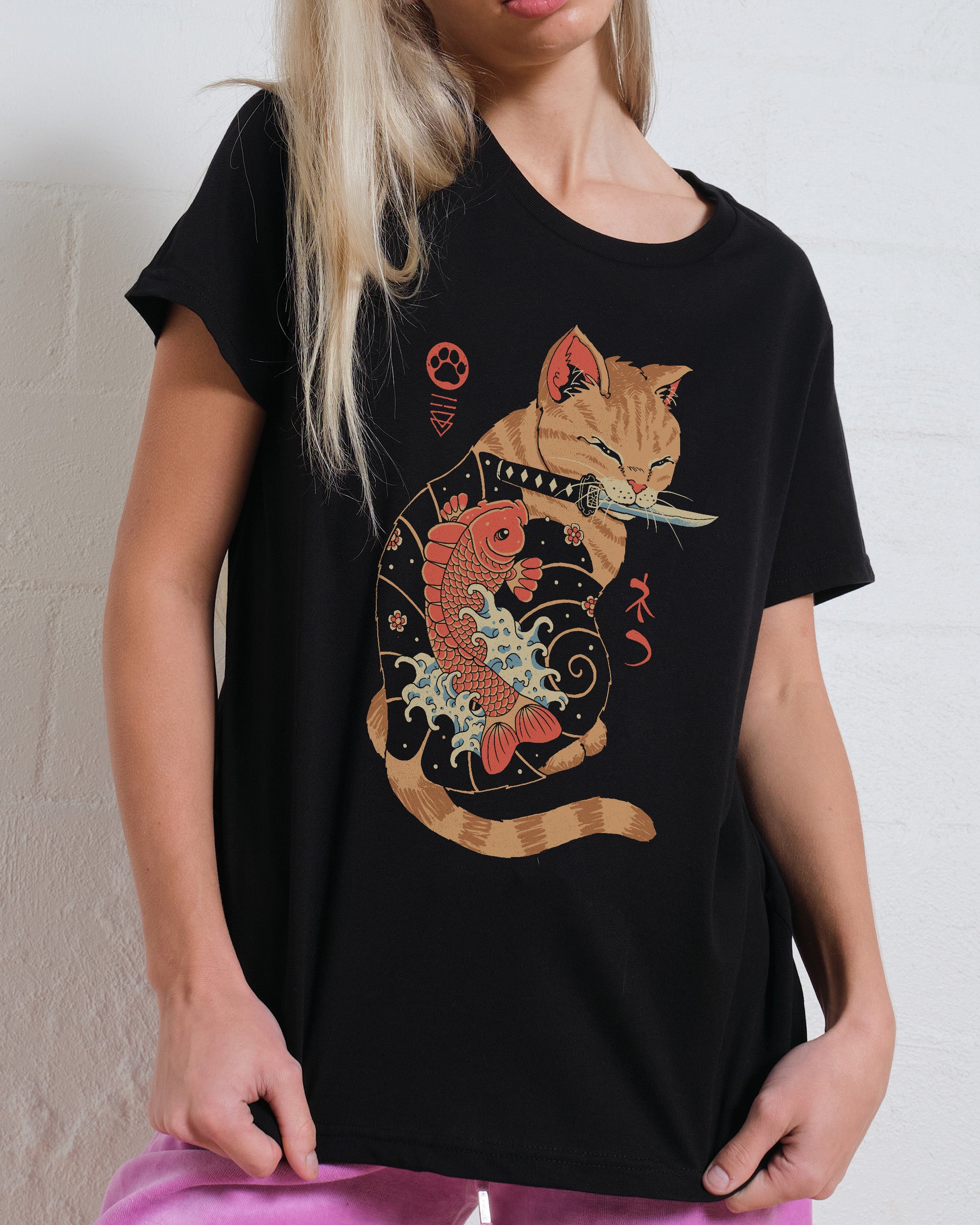 Carp Tattooed Cat Women's Tee