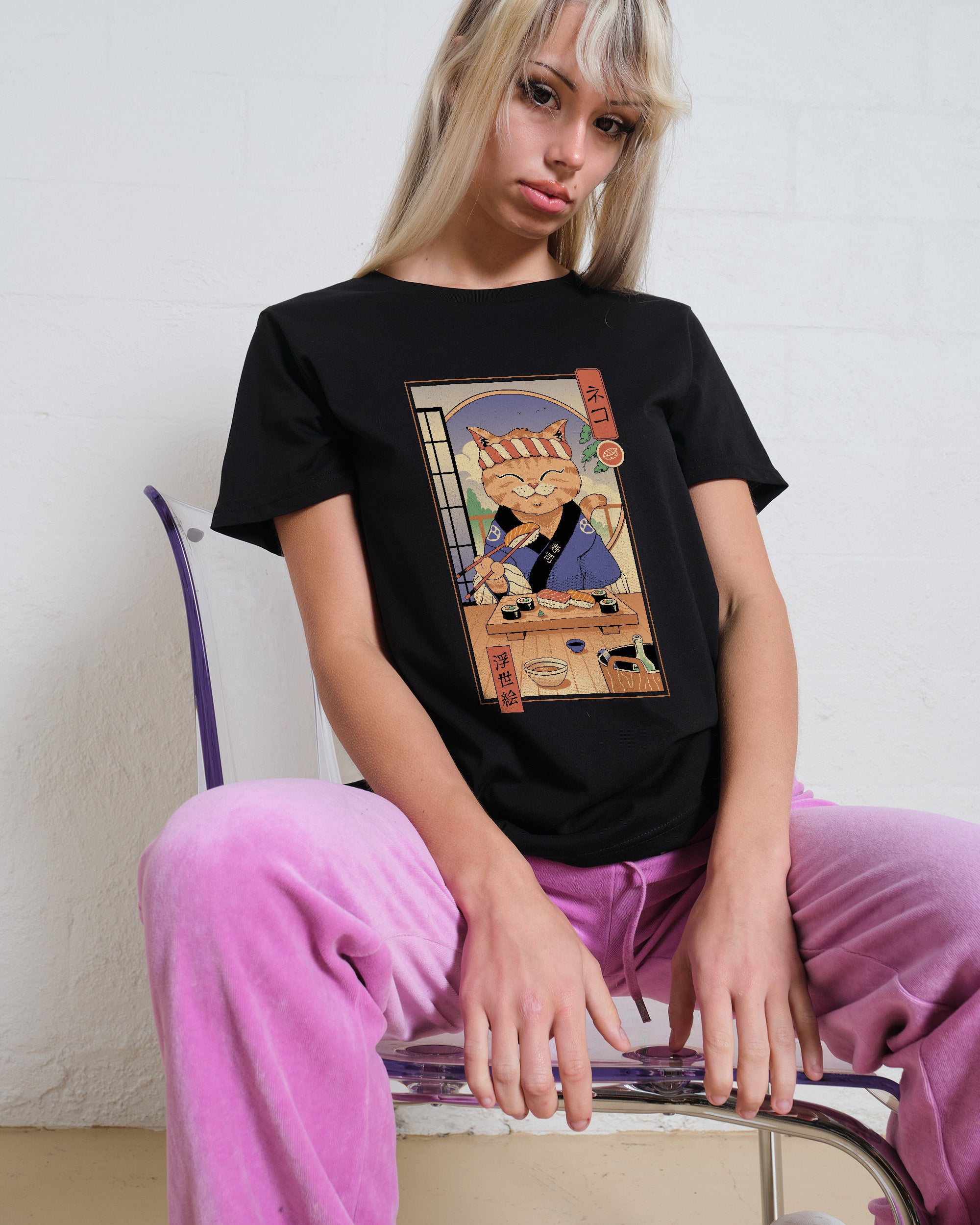 Sushi Cat in Edo Women's Tee