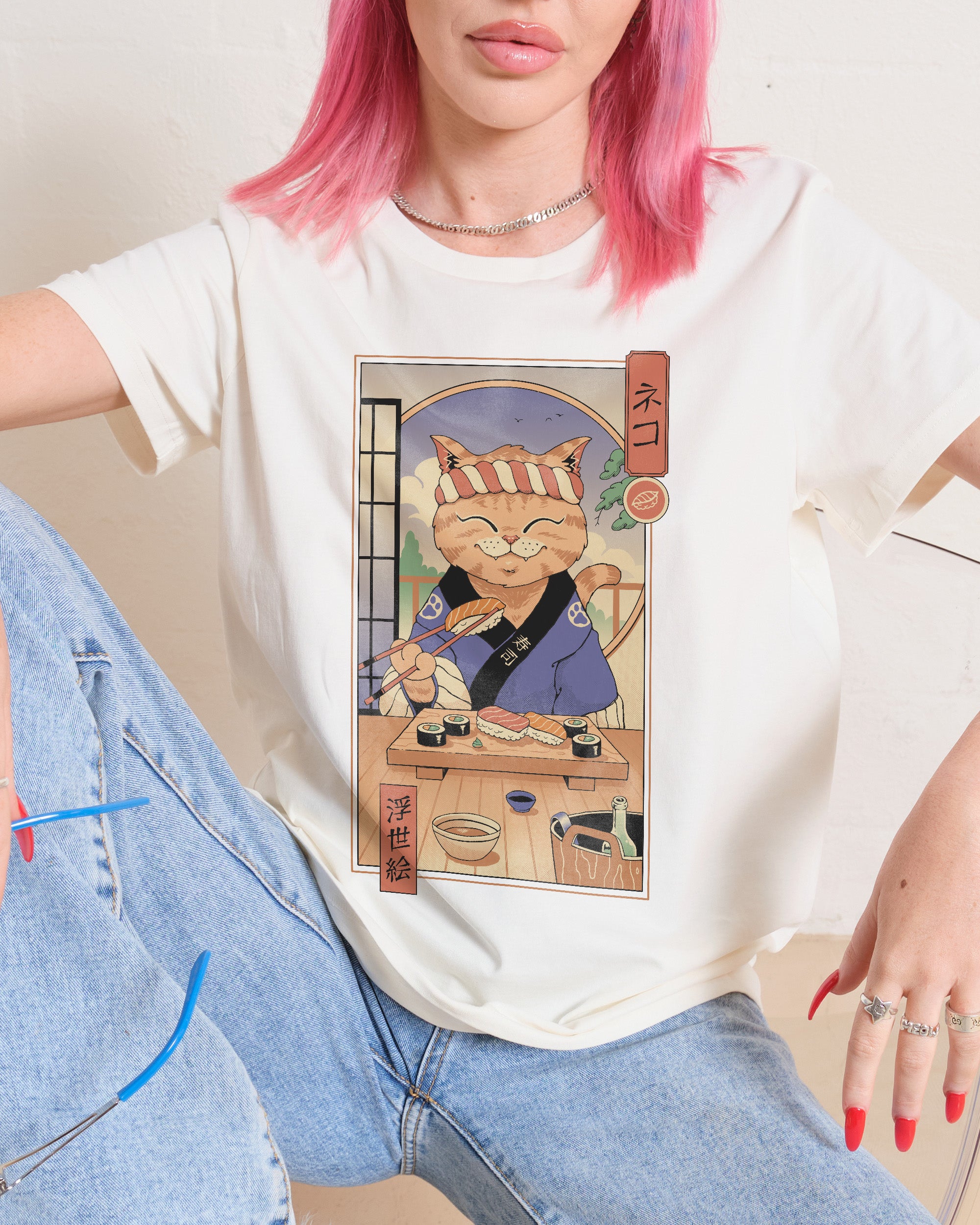 Sushi Cat in Edo Women's Tee