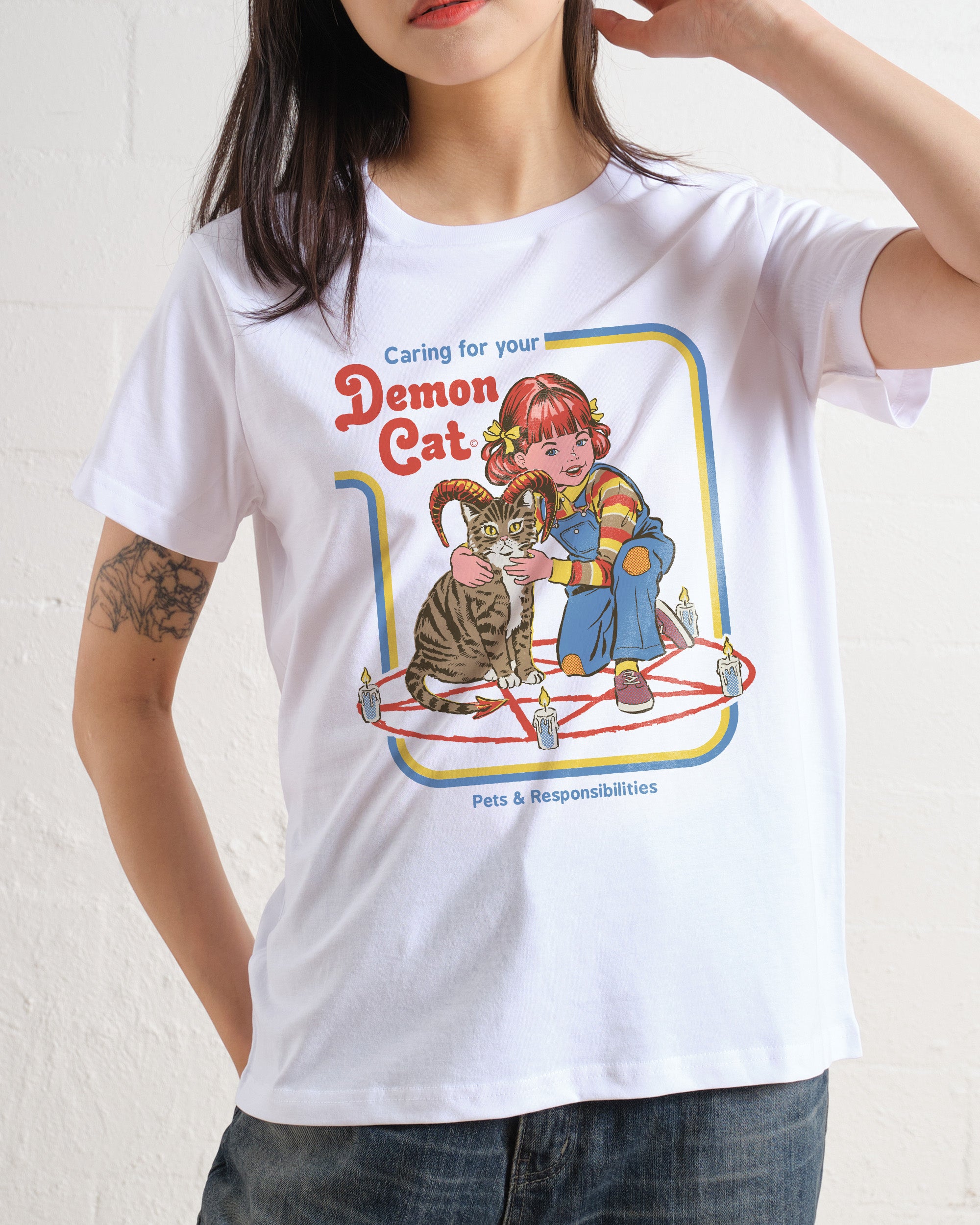 Caring for Your Demon Cat Women's Tee Online Australia