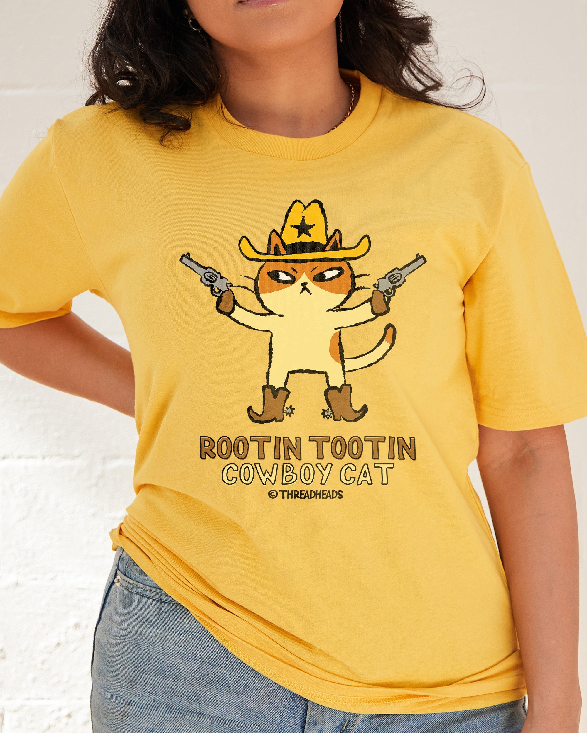 Rootin Tootin Cowboy Cat T-Shirt Australia Online