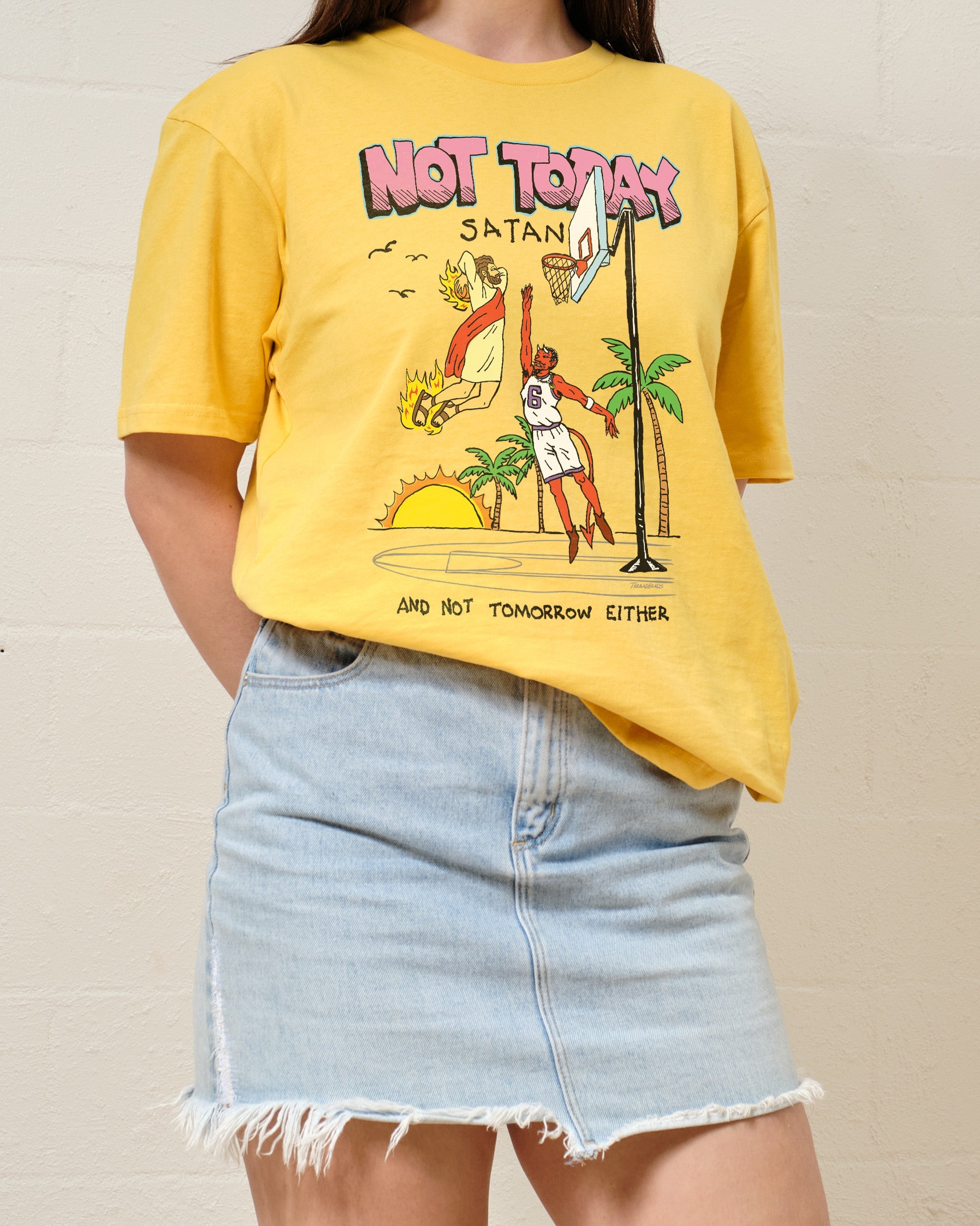 Not Today Satan T-Shirt Australia Online