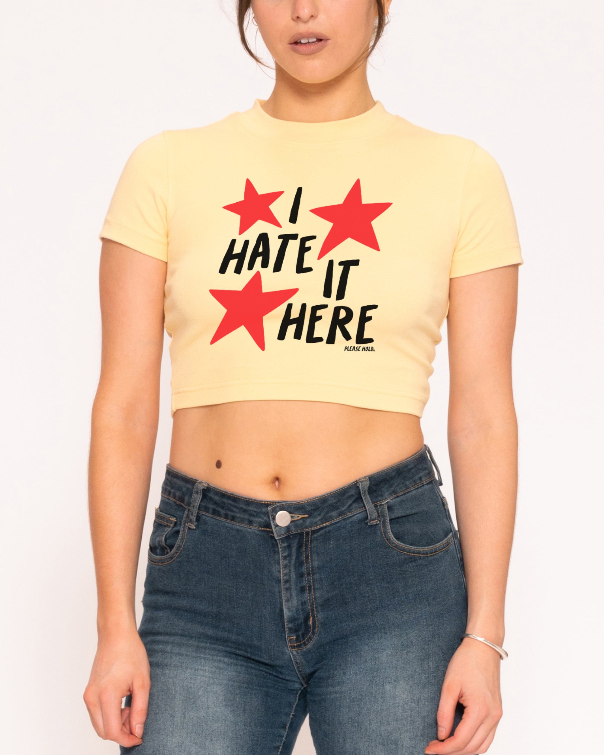 I Hate It Here Yellow Baby Tee