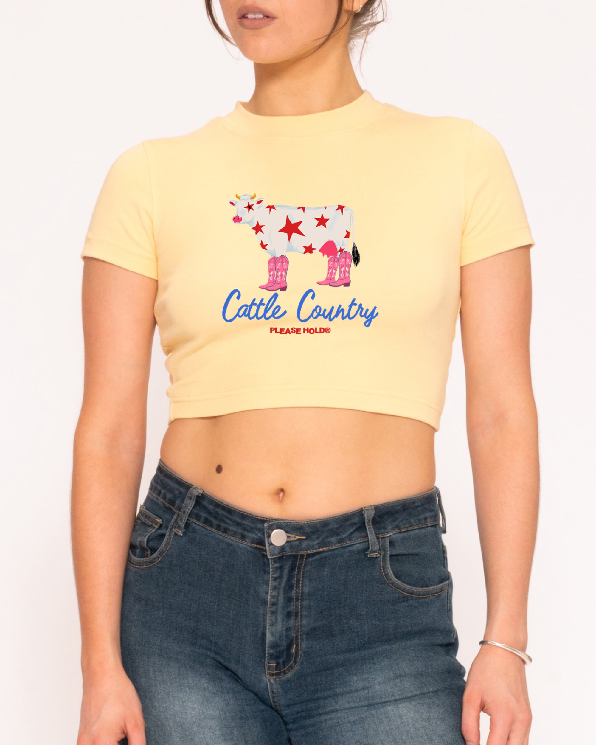 Cattle Country Yellow Baby Tee