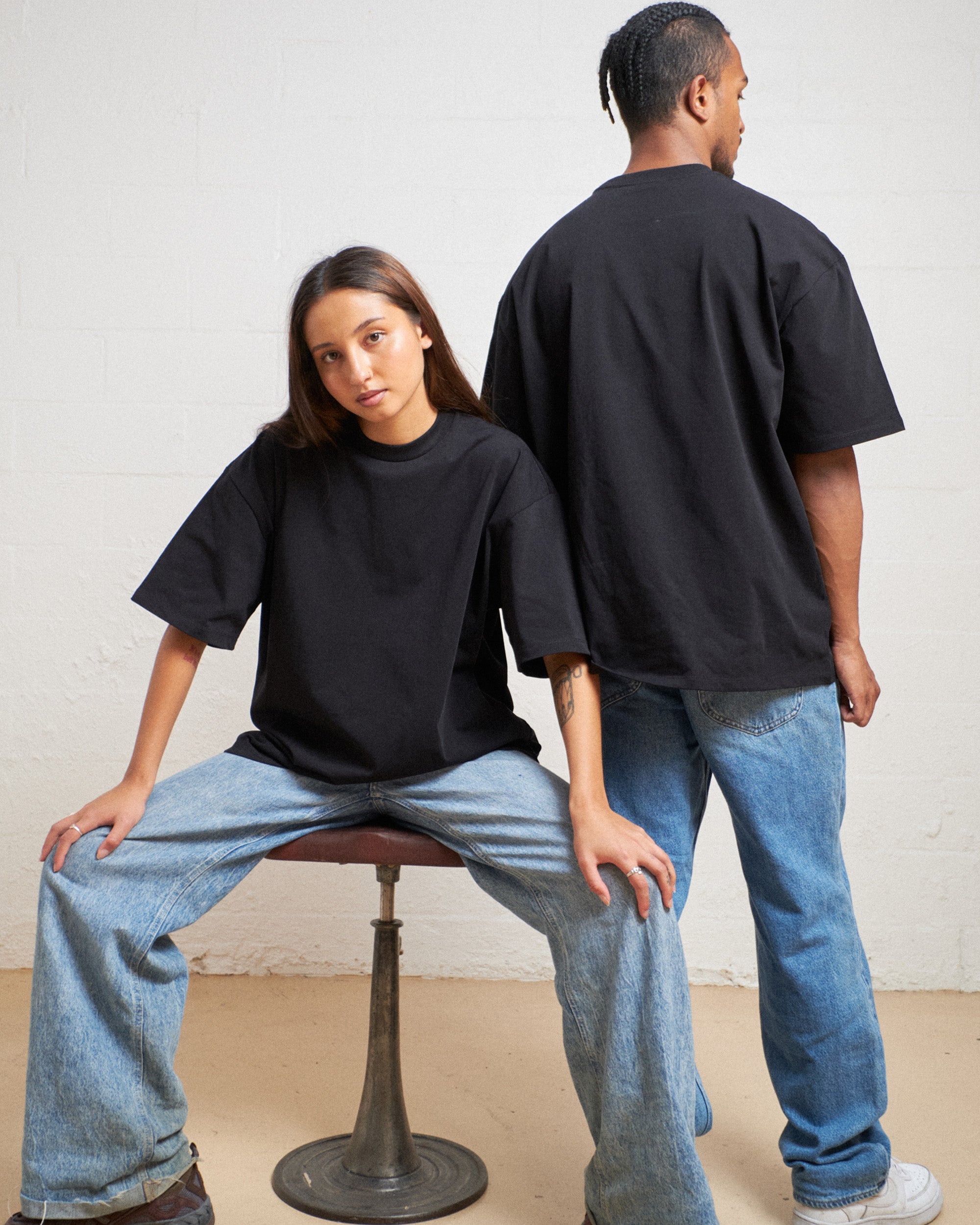 Oversized Tee 2-Pack: Black Australia Online