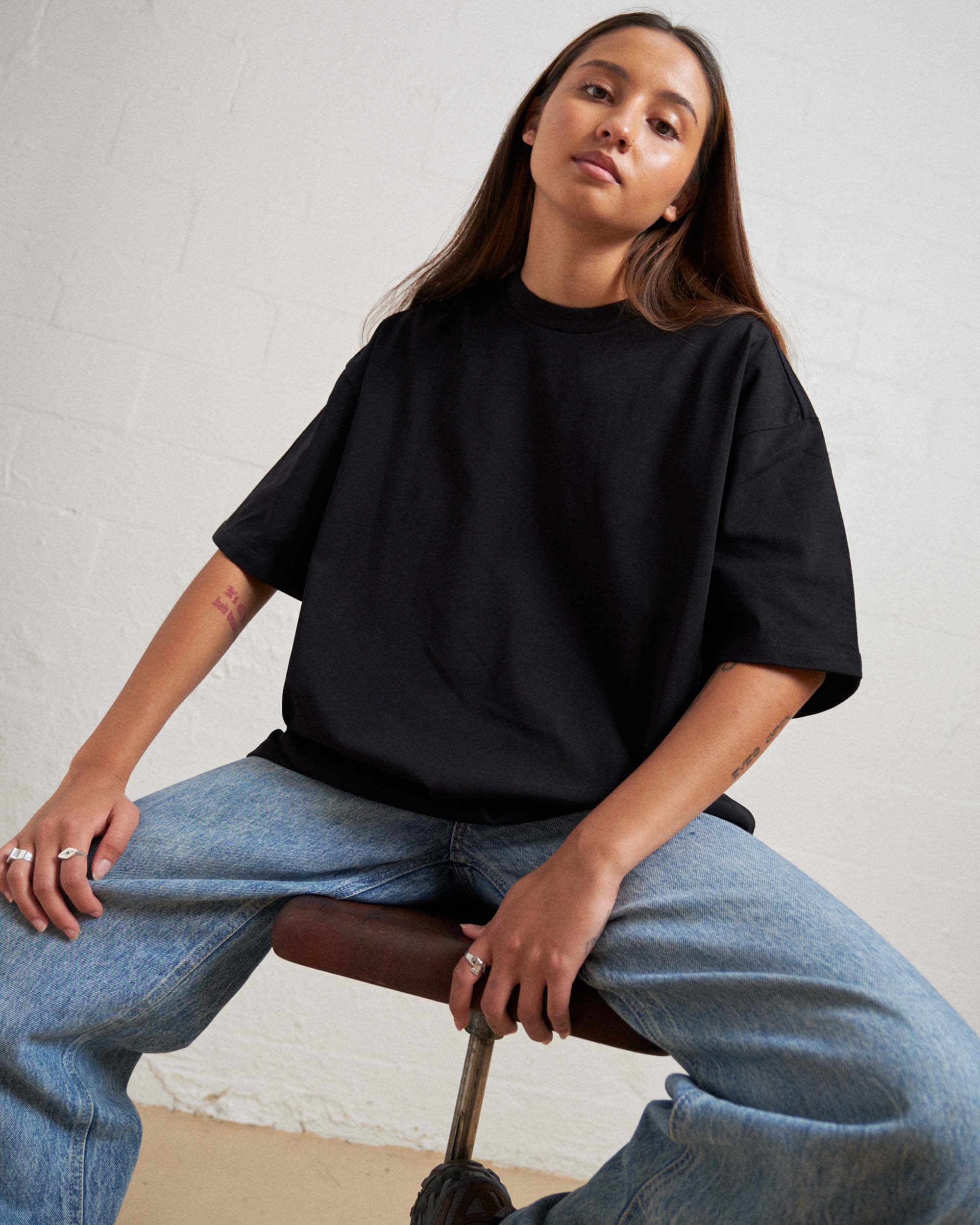 Oversized Tee 2-Pack: Black Australia Online