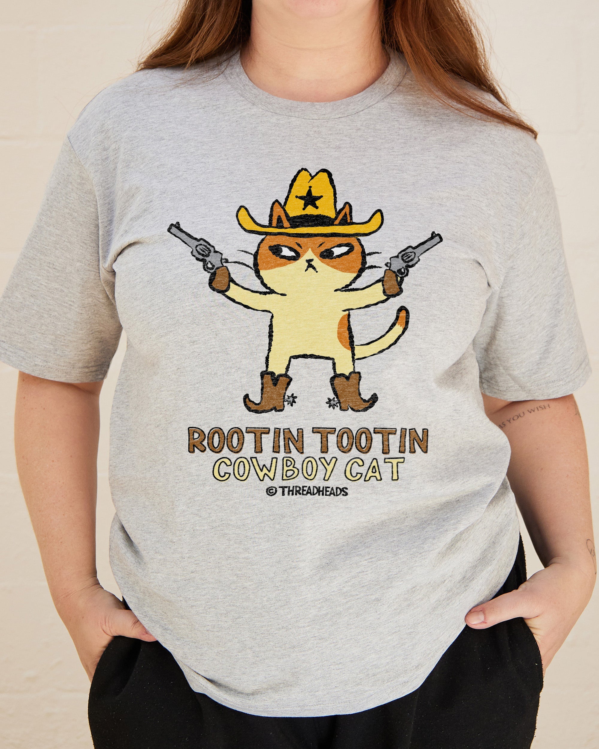 Rootin Tootin Cowboy Cat T-Shirt Australia Online