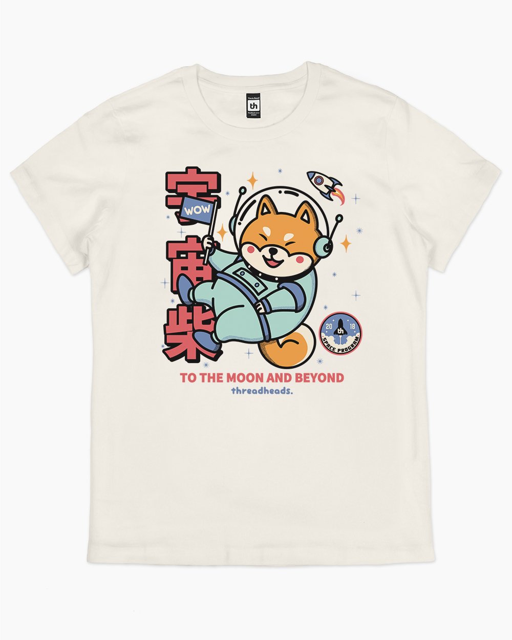 Cosmic Shiba T-Shirt Australia Online #colour_natural