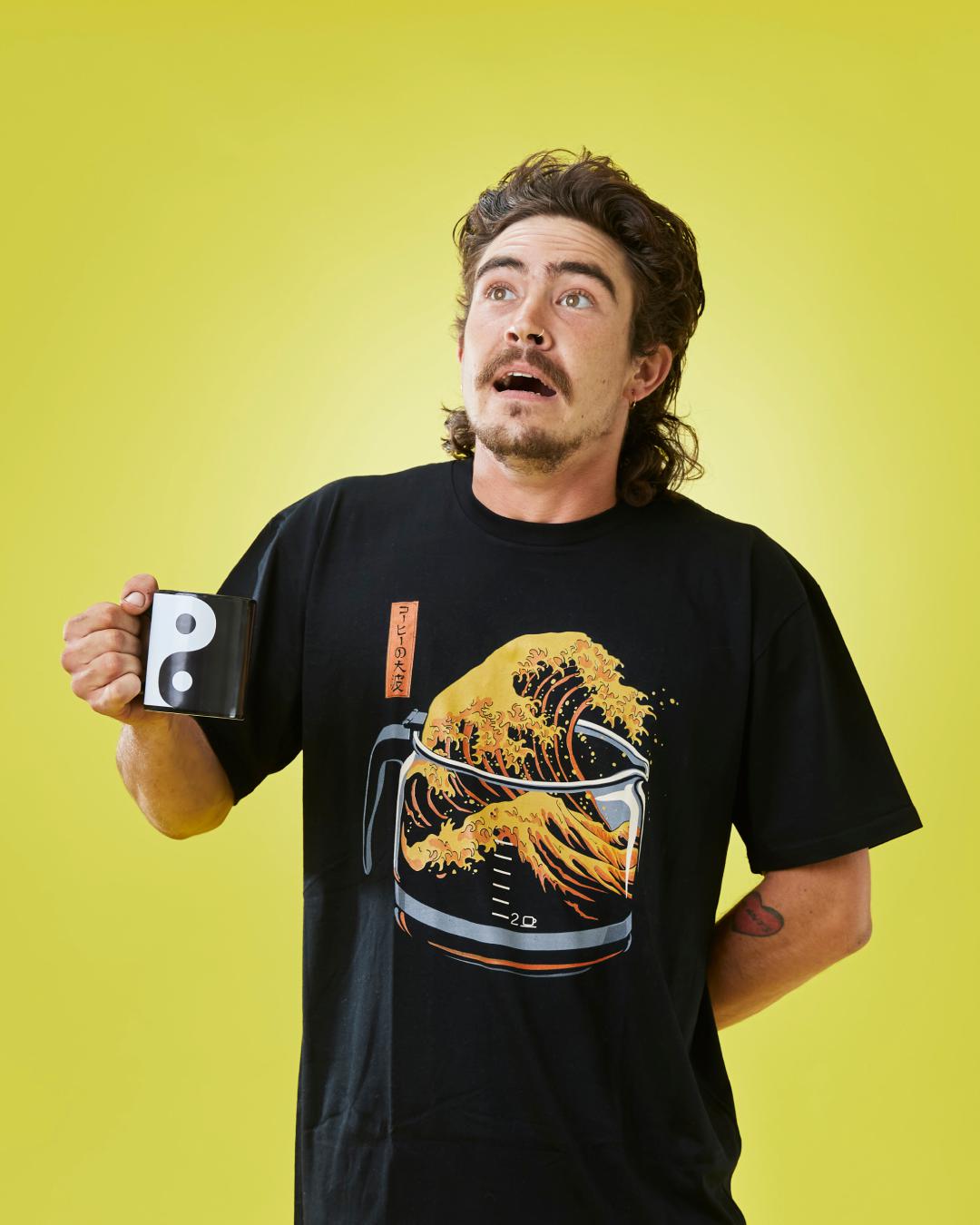 The Great Wave of Coffee T-Shirt Australia Online