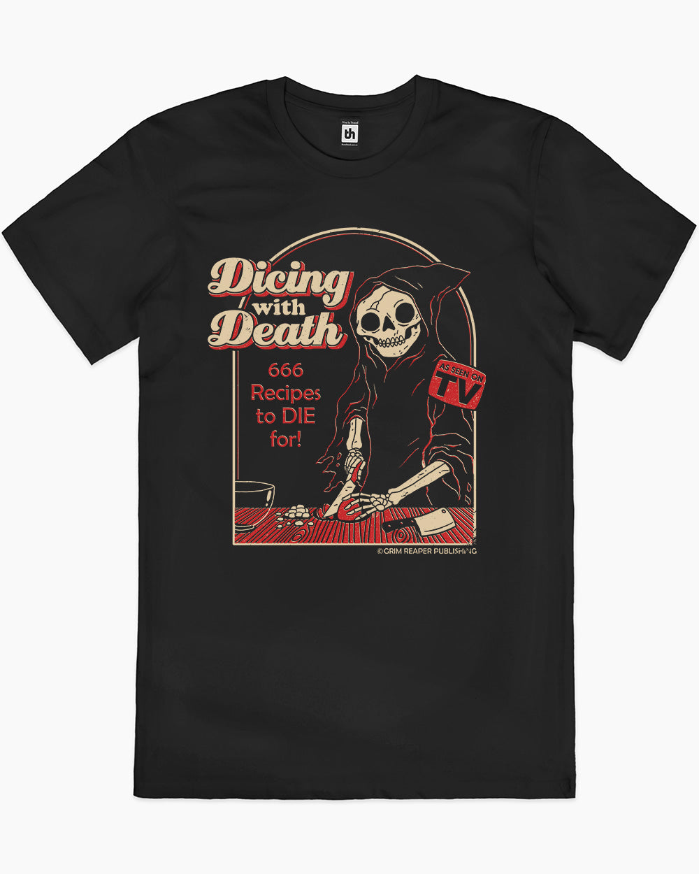 Dicing With Death T-Shirt Australia Online #colour_black