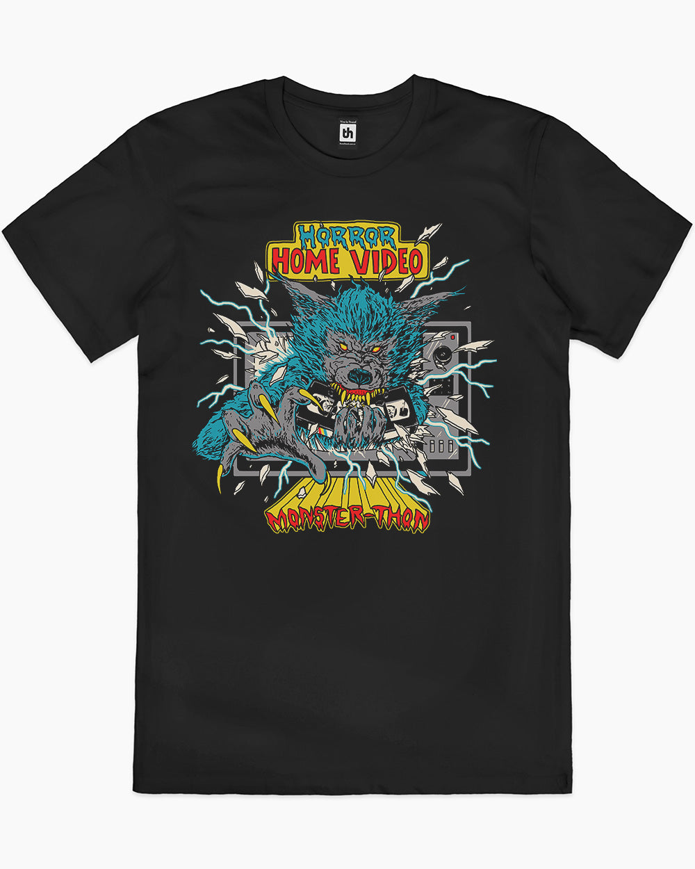 Horror Home Video Monster-Thon T-Shirt Australia Online #colour_black