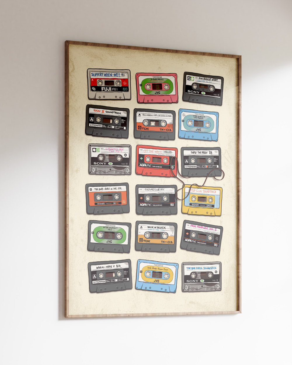 Cassette Tapes Art Print Australia Online