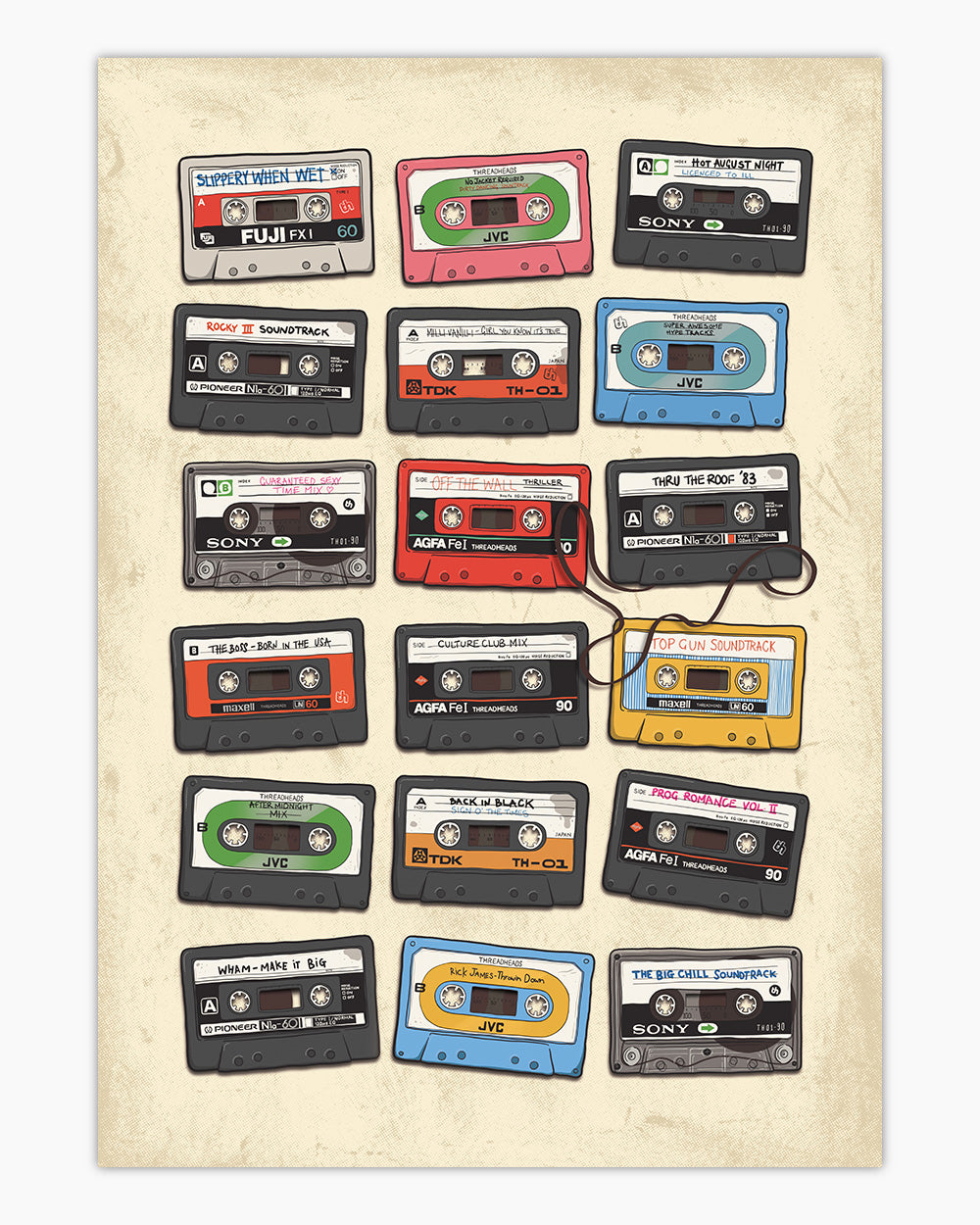 Cassette Tapes Art Print Australia Online