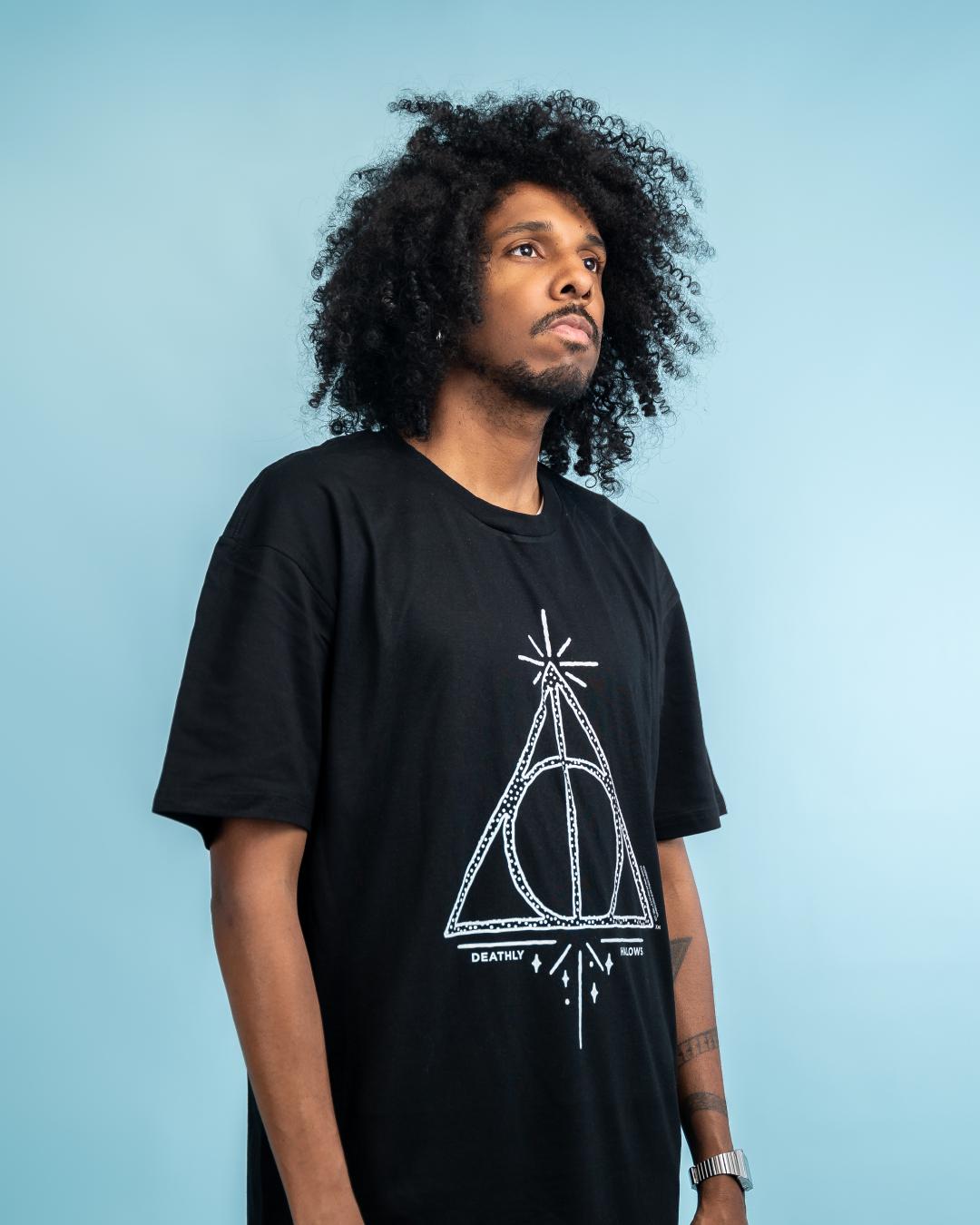 Deathly Hallows Logo T-Shirt Australia Online #colour_black