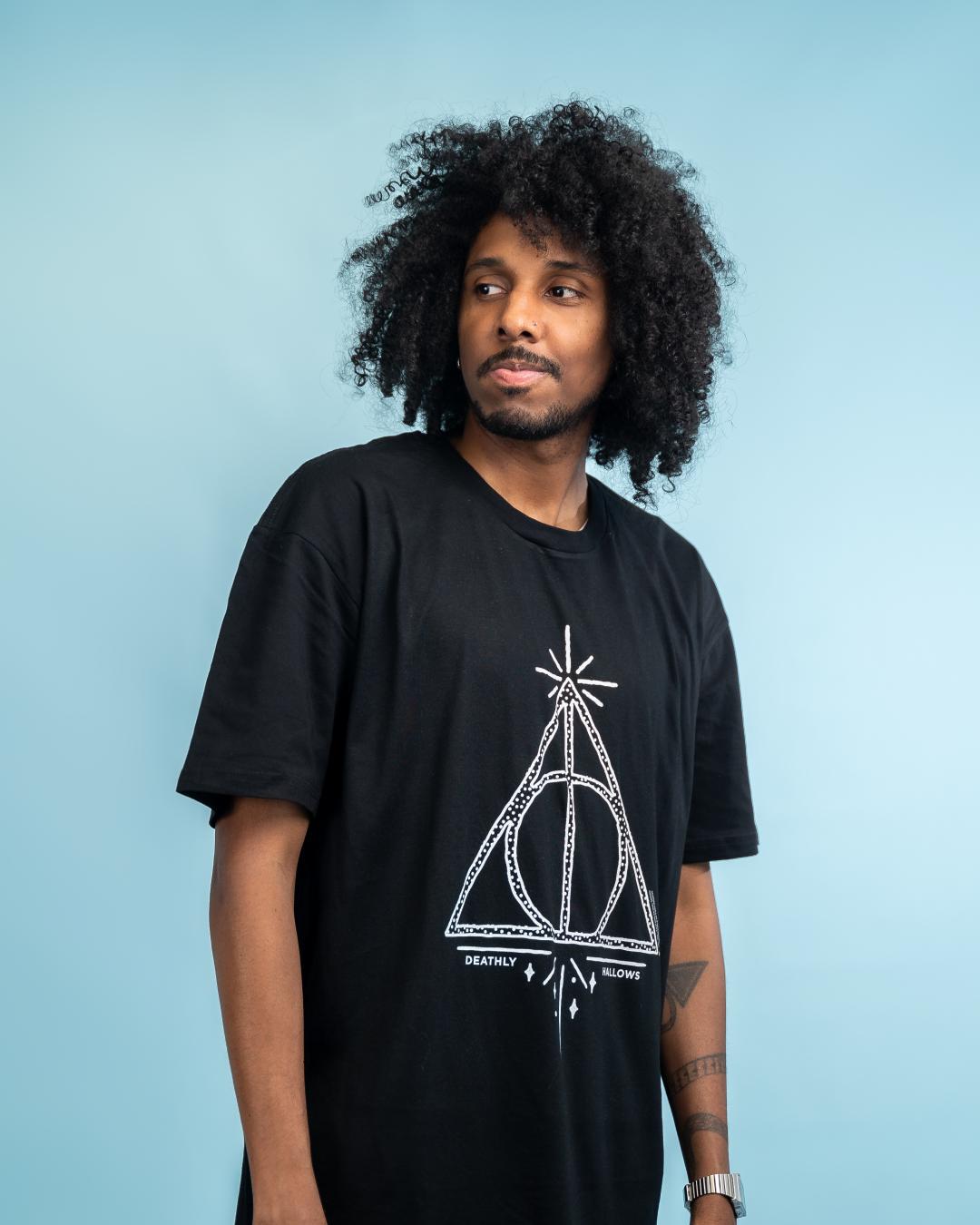 Deathly Hallows Logo T-Shirt Australia Online #colour_black