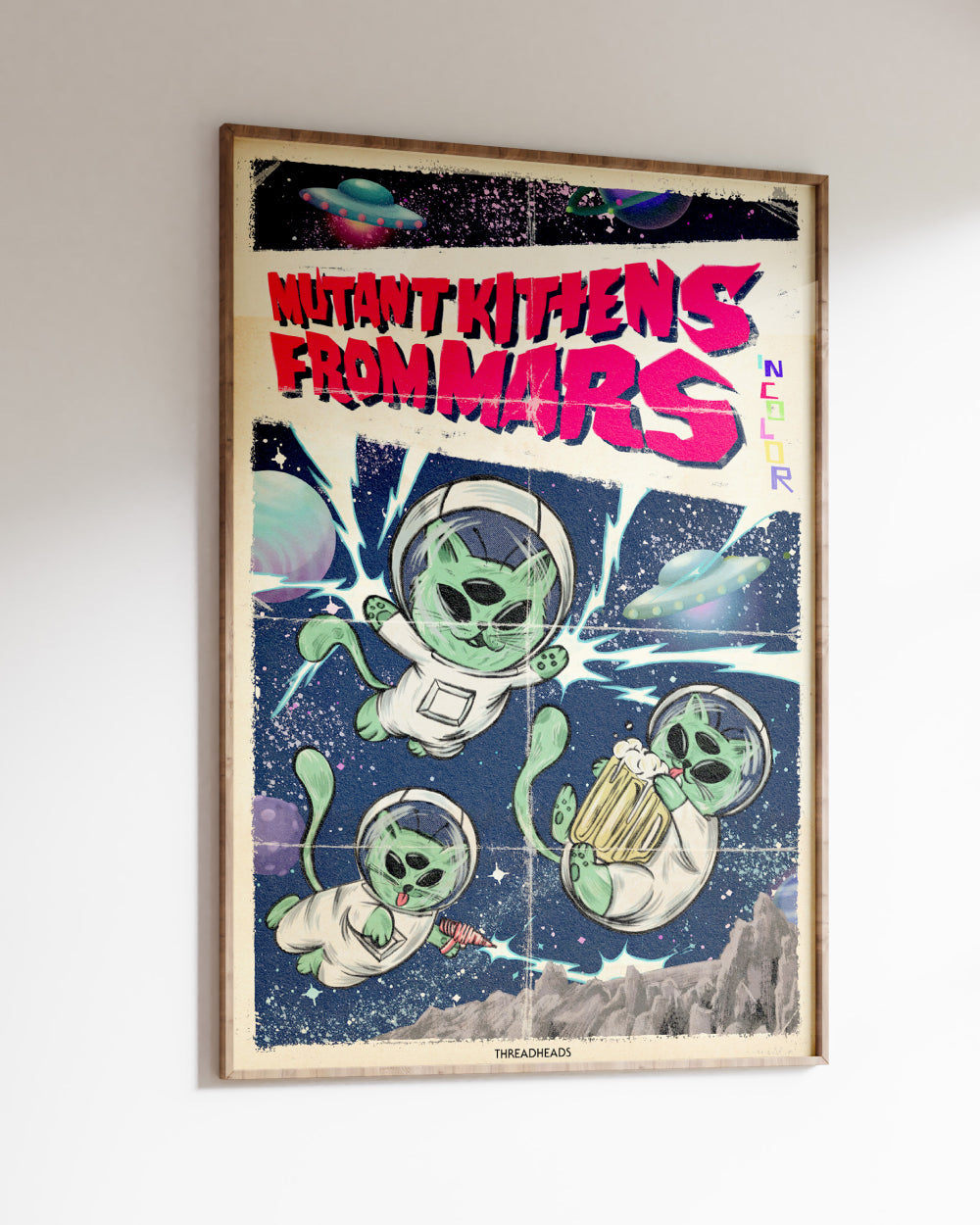 Mutant Kittens from Mars Art Print Australia Online