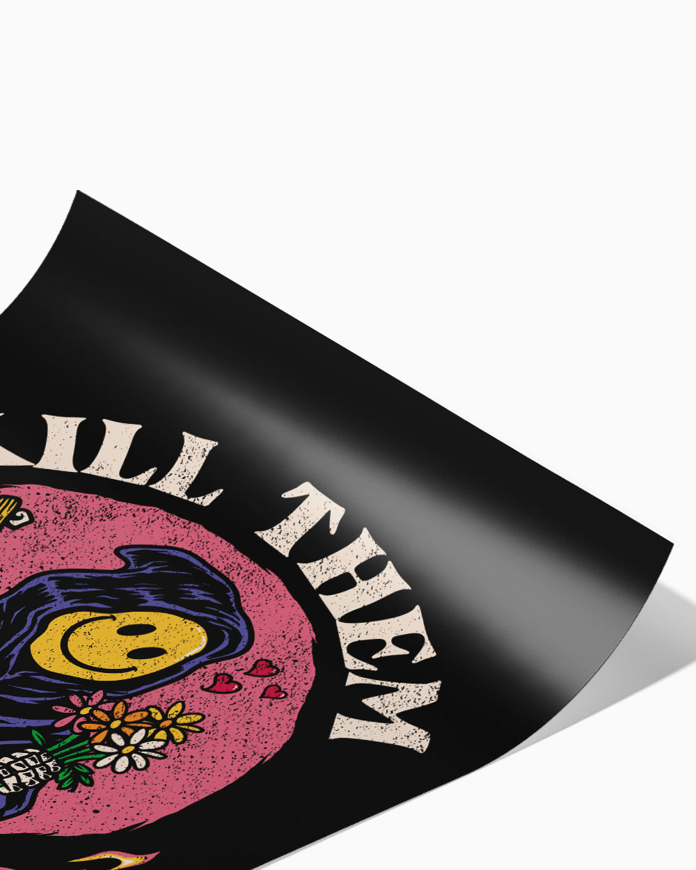 Kill Them With Kindness Art Print #colour_black
