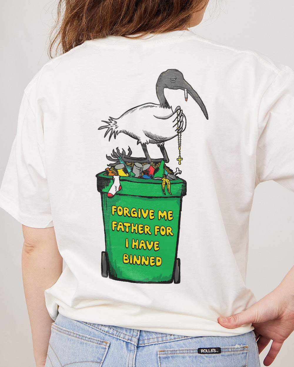 Forgive Me For I Have Binned T-Shirt Australia Online #colour_natural