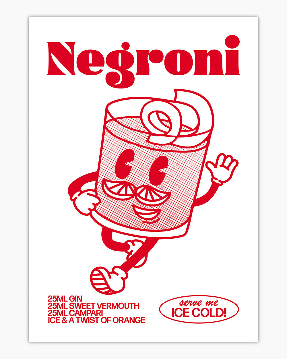 Negroni Art Print #colour_white
